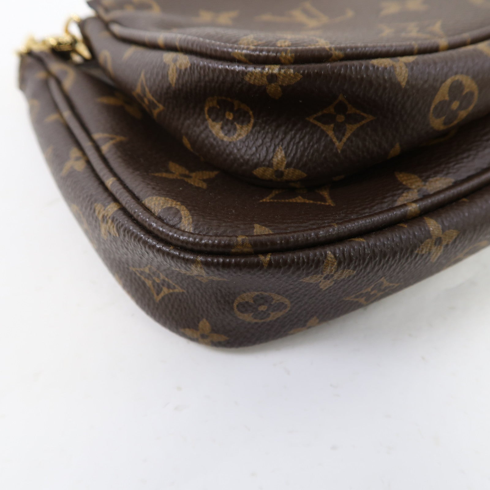 LOUIS VUITTON 【激減優惠】Monogram Multi Pochette Accessoires金扣肩背袋啡色