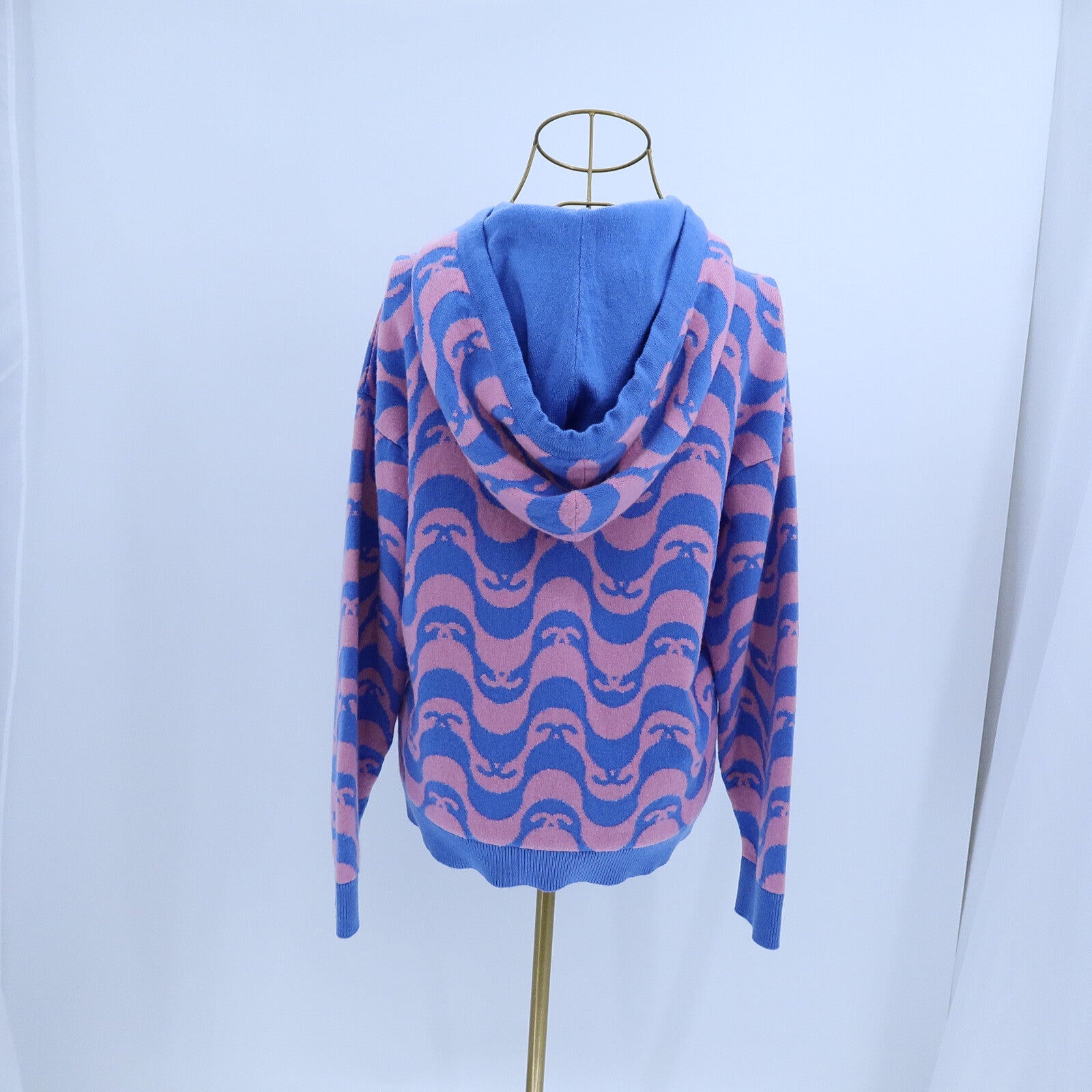 CHANEL Cashmere Hooded Knit Pullover針織