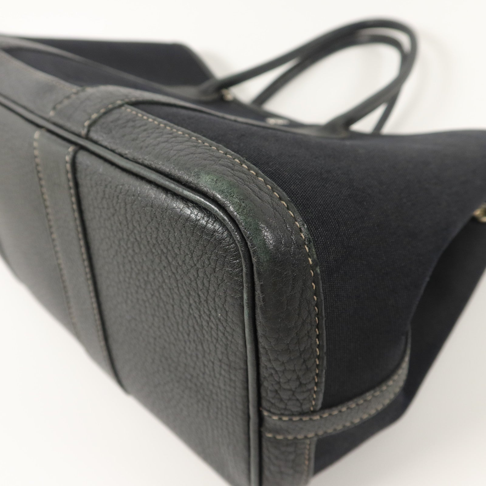 HERMES 帆布Garden Party PM手挽肩背兩用袋Noir