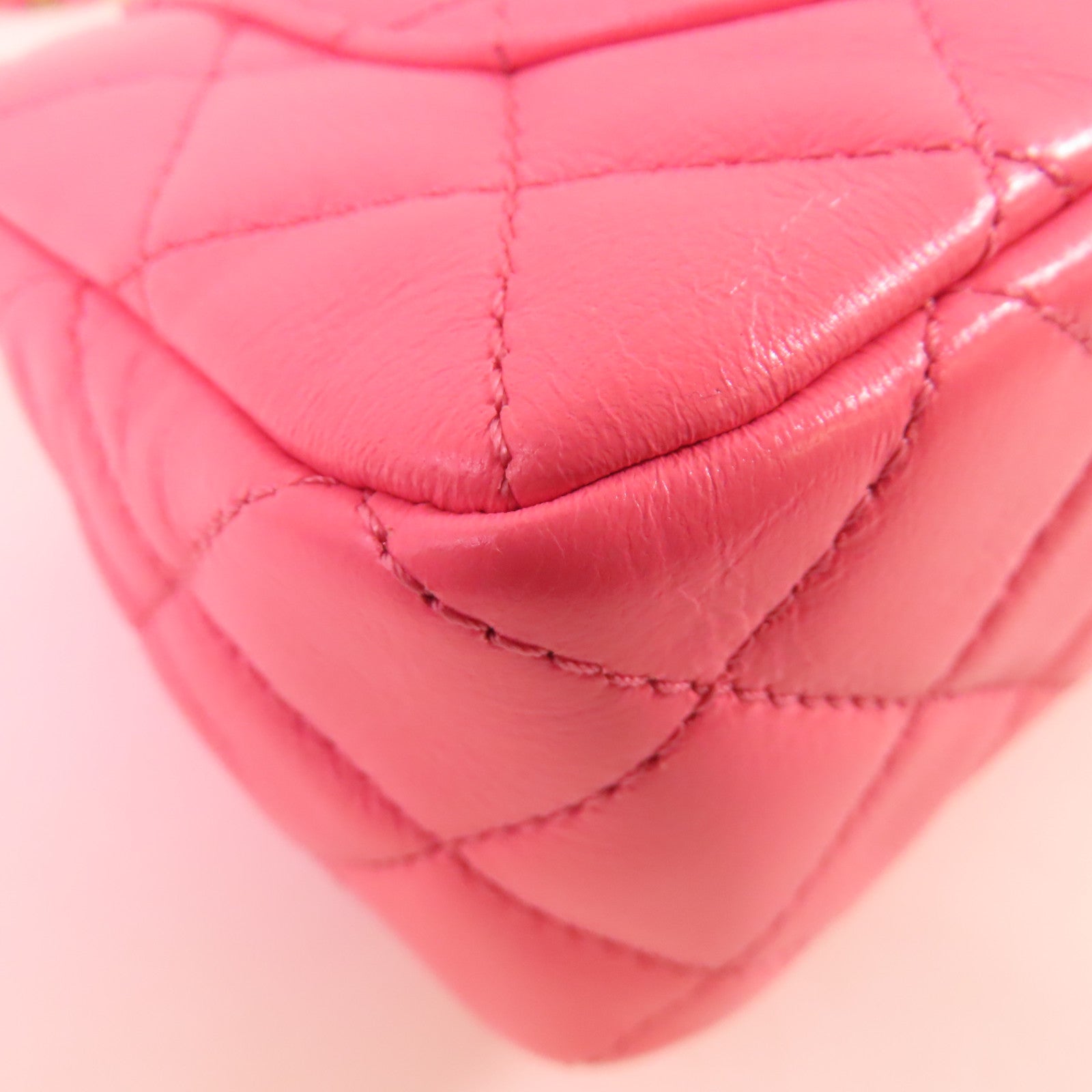 CHANEL 牛皮皮革Classic Flap 20 Chain Shoulder Bag金扣鏈帶肩帶