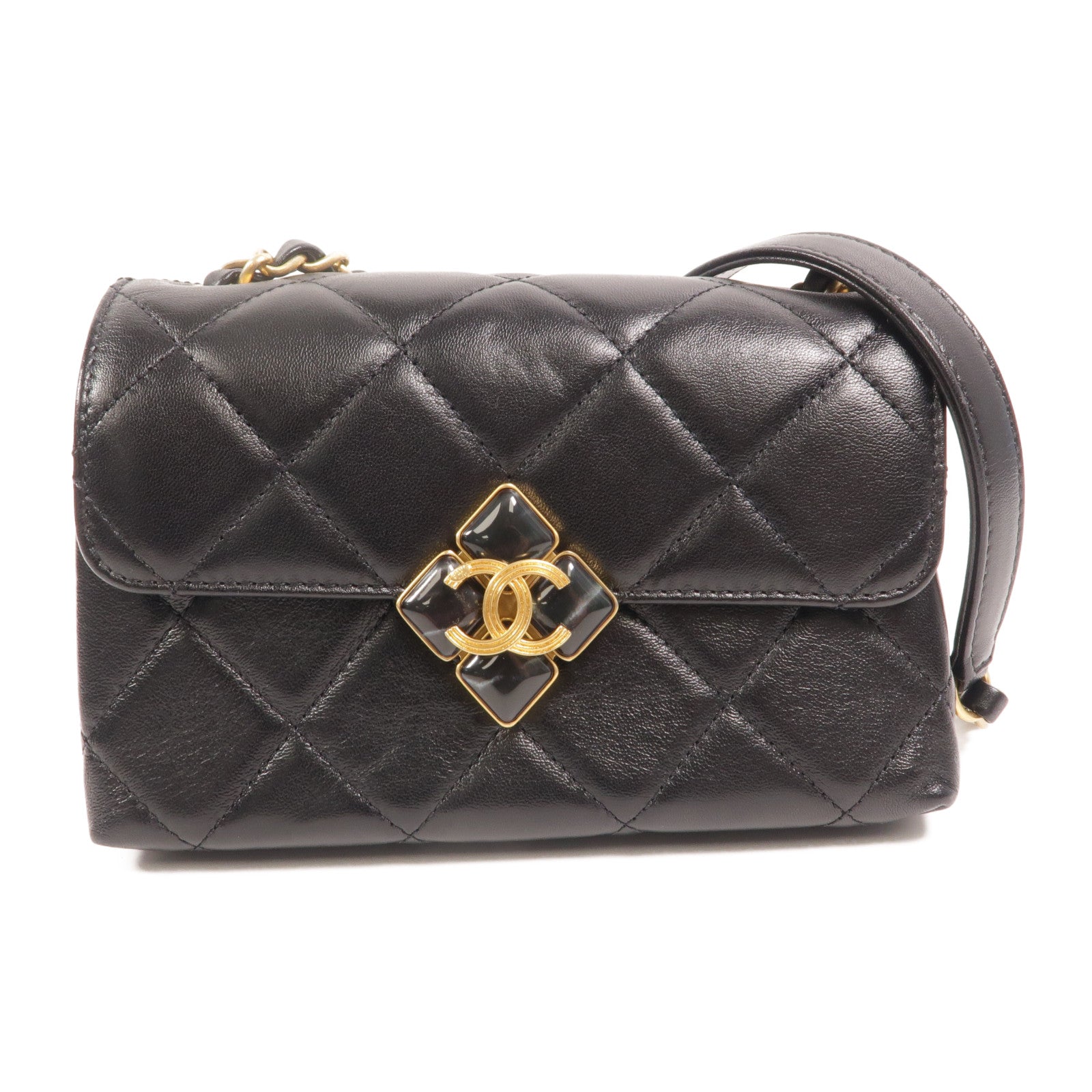 CHANEL 牛皮皮革Chain Shoulder鏈帶肩背袋