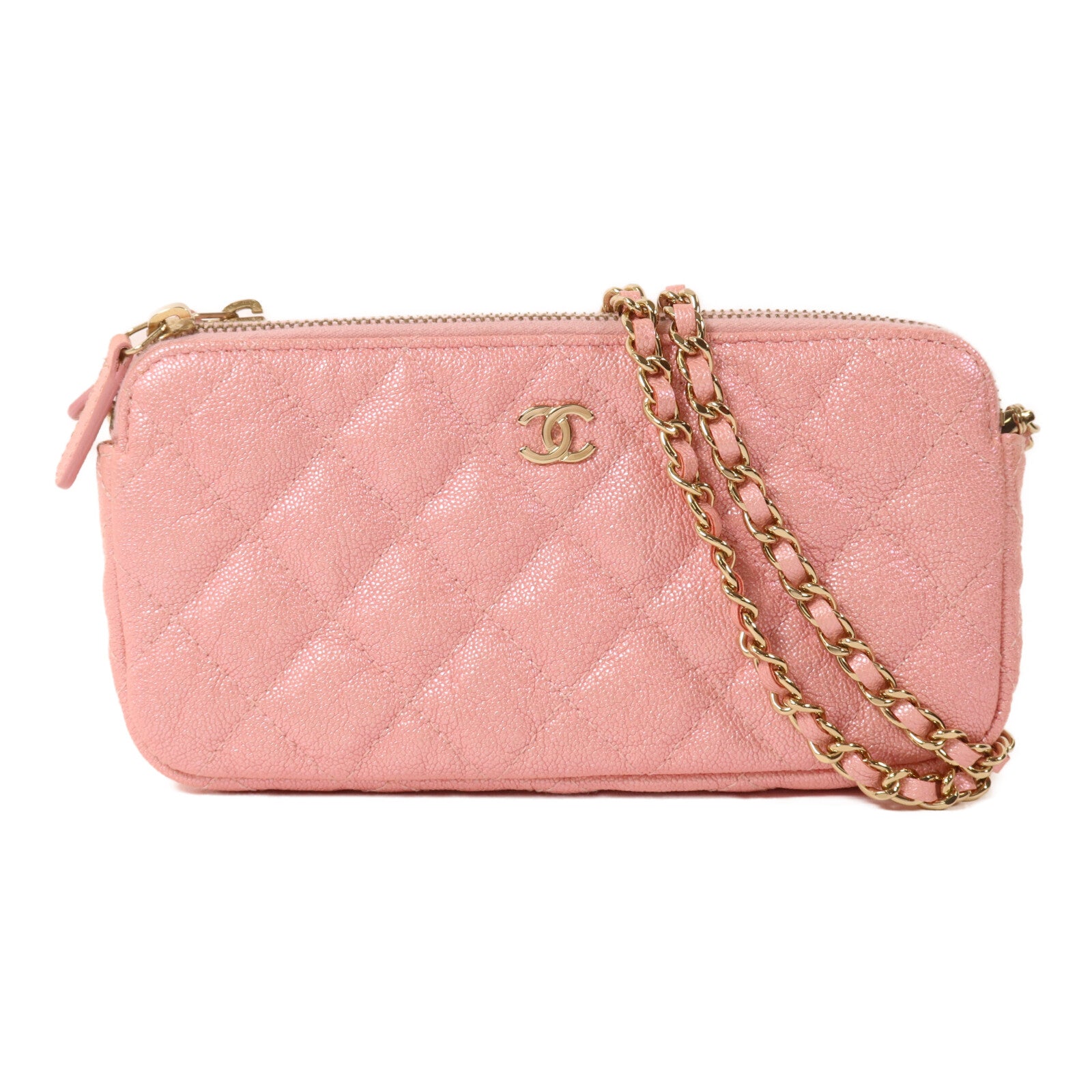CHANEL 牛皮皮革Chain Shoulder鏈帶肩背袋