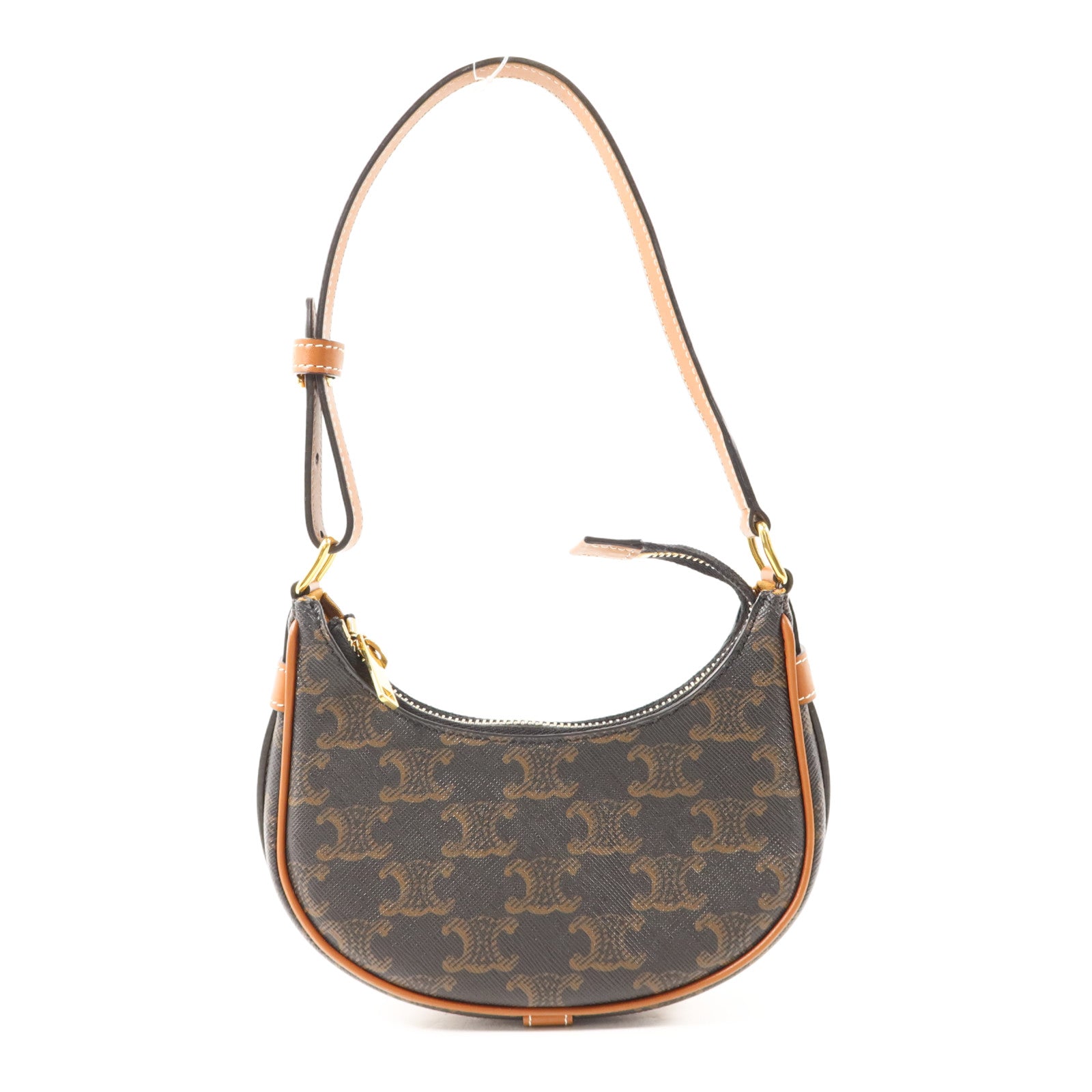 CELINE 塗層帆布Ava Mini金扣手挽袋