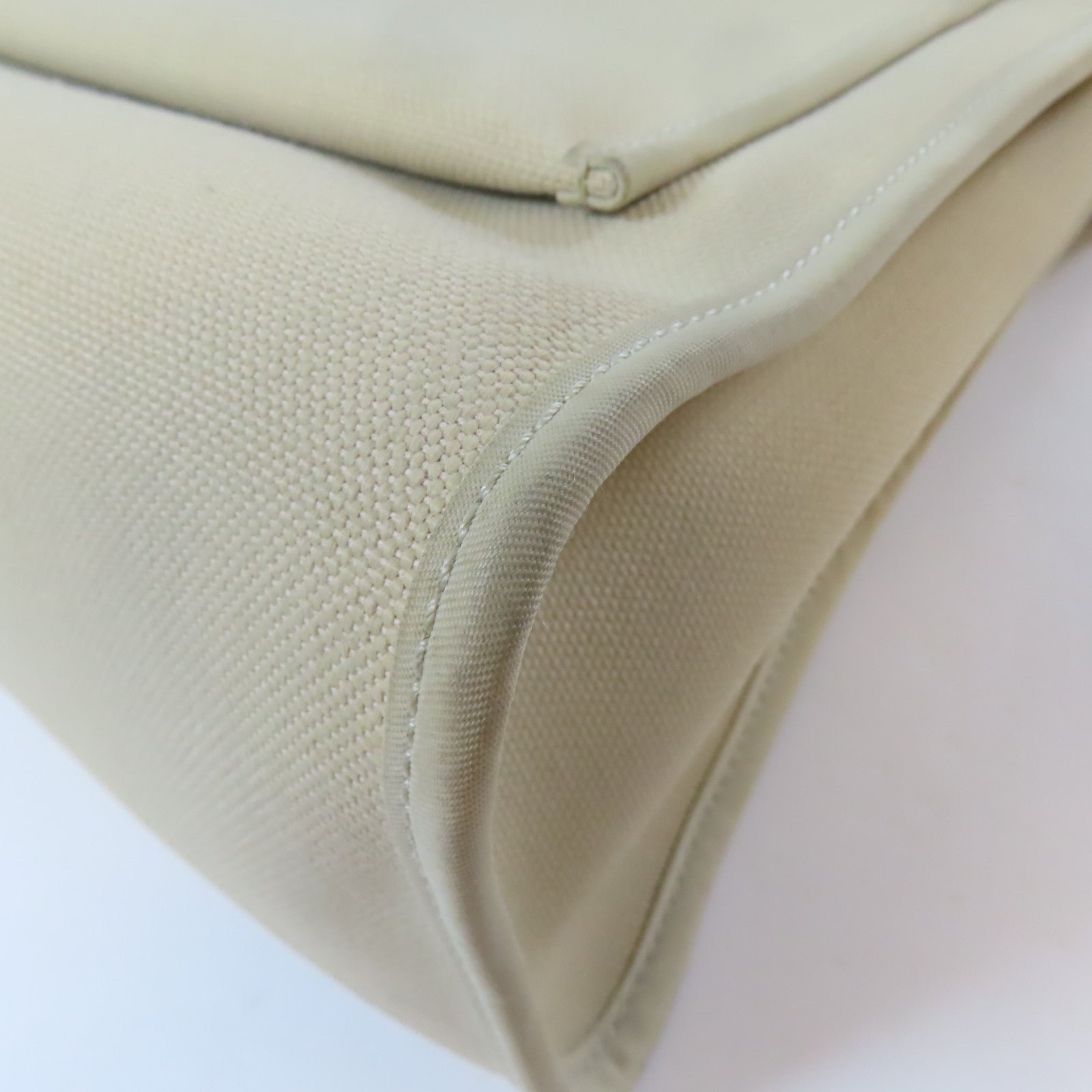 HERMES Toile H帆布Herbag PM銀扣手挽肩背兩用袋風衣卡其色