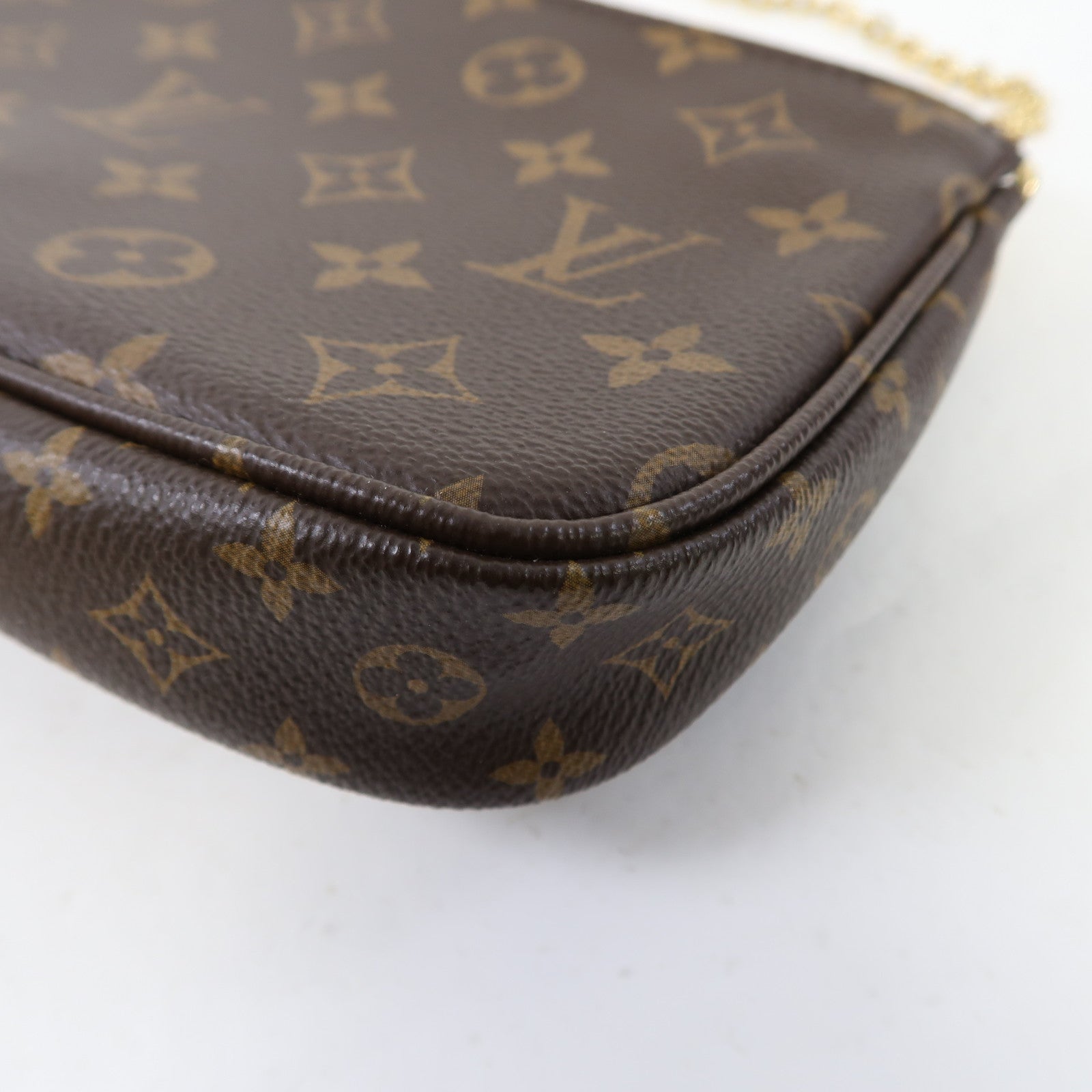 LOUIS VUITTON 【激減優惠】Monogram Multi Pochette Accessoires金扣肩背袋啡色