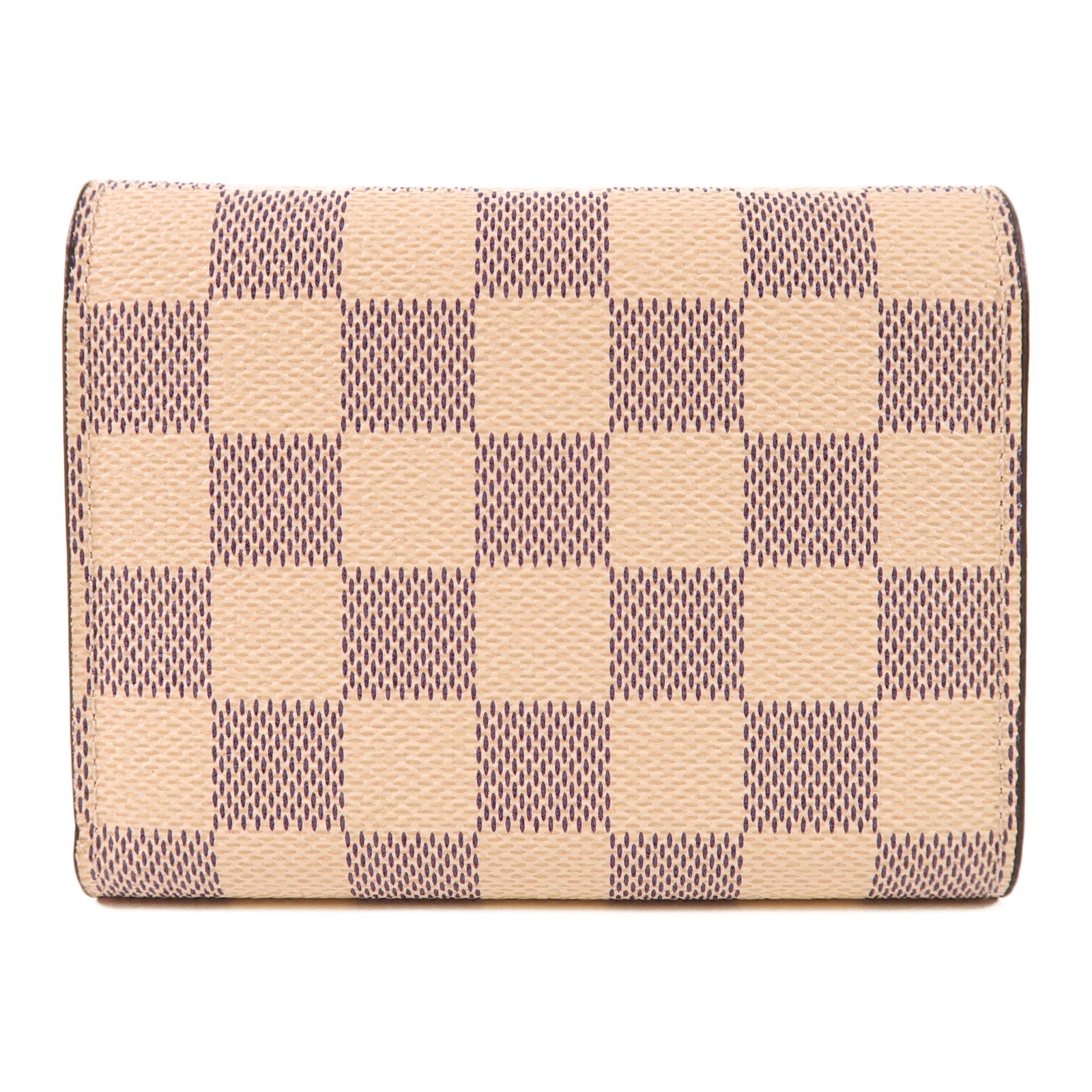 LOUIS VUITTON LV GHW Wallet N60059 Damier Azur White/Red