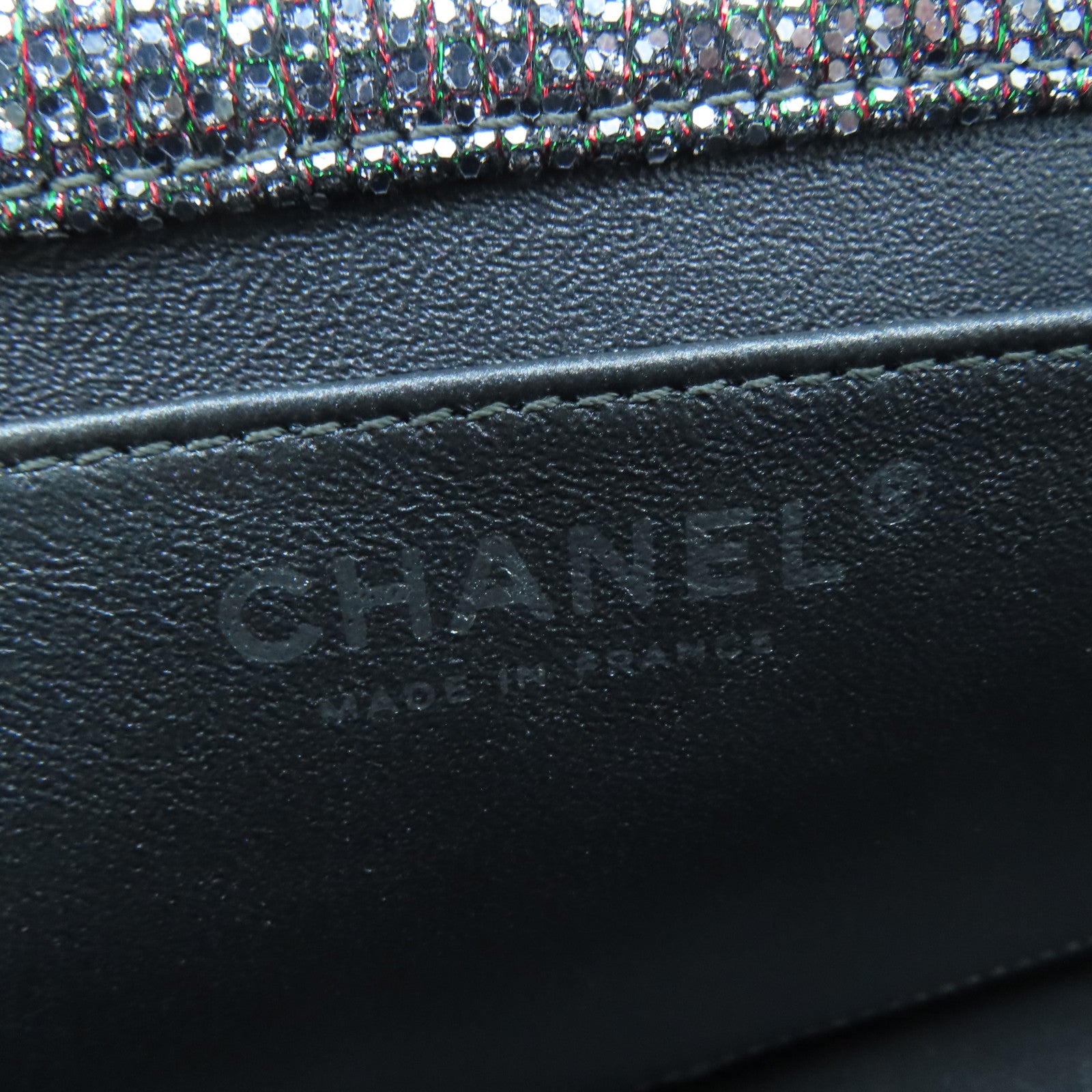 CHANEL 【清倉大減價】菱格牛皮皮革Chain Shoulder Bag銀扣鏈帶肩背袋銀色