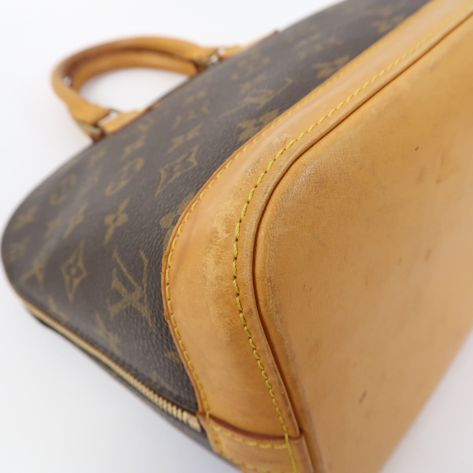 LOUIS VUITTON Monogram Alma PM金扣手挽袋啡色