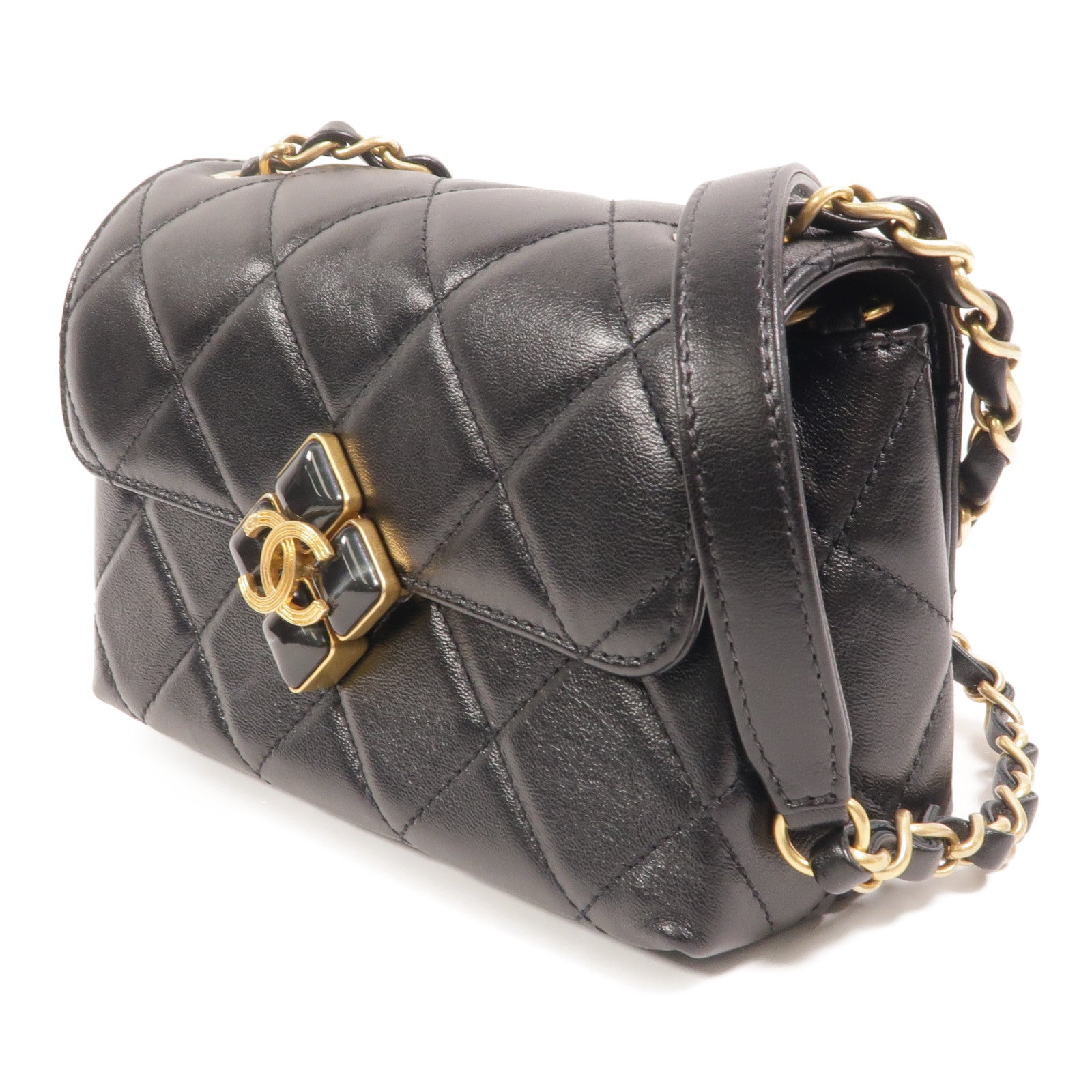 CHANEL 牛皮皮革Chain Shoulder鏈帶肩背袋