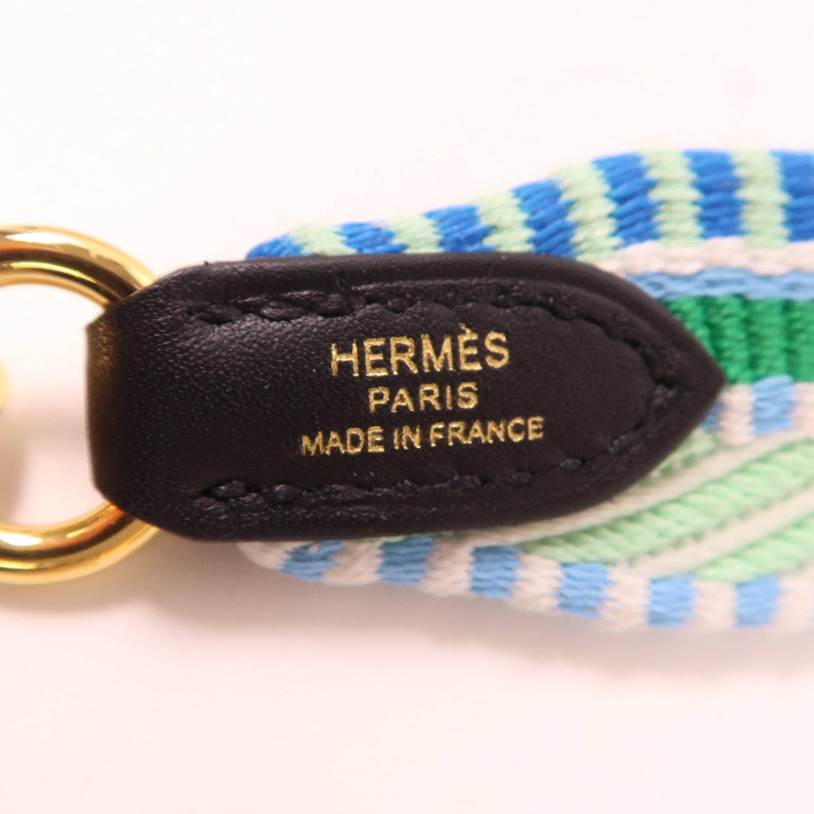 HERMES Canvas Sangle Cavele Strap金扣肩背帶彩色