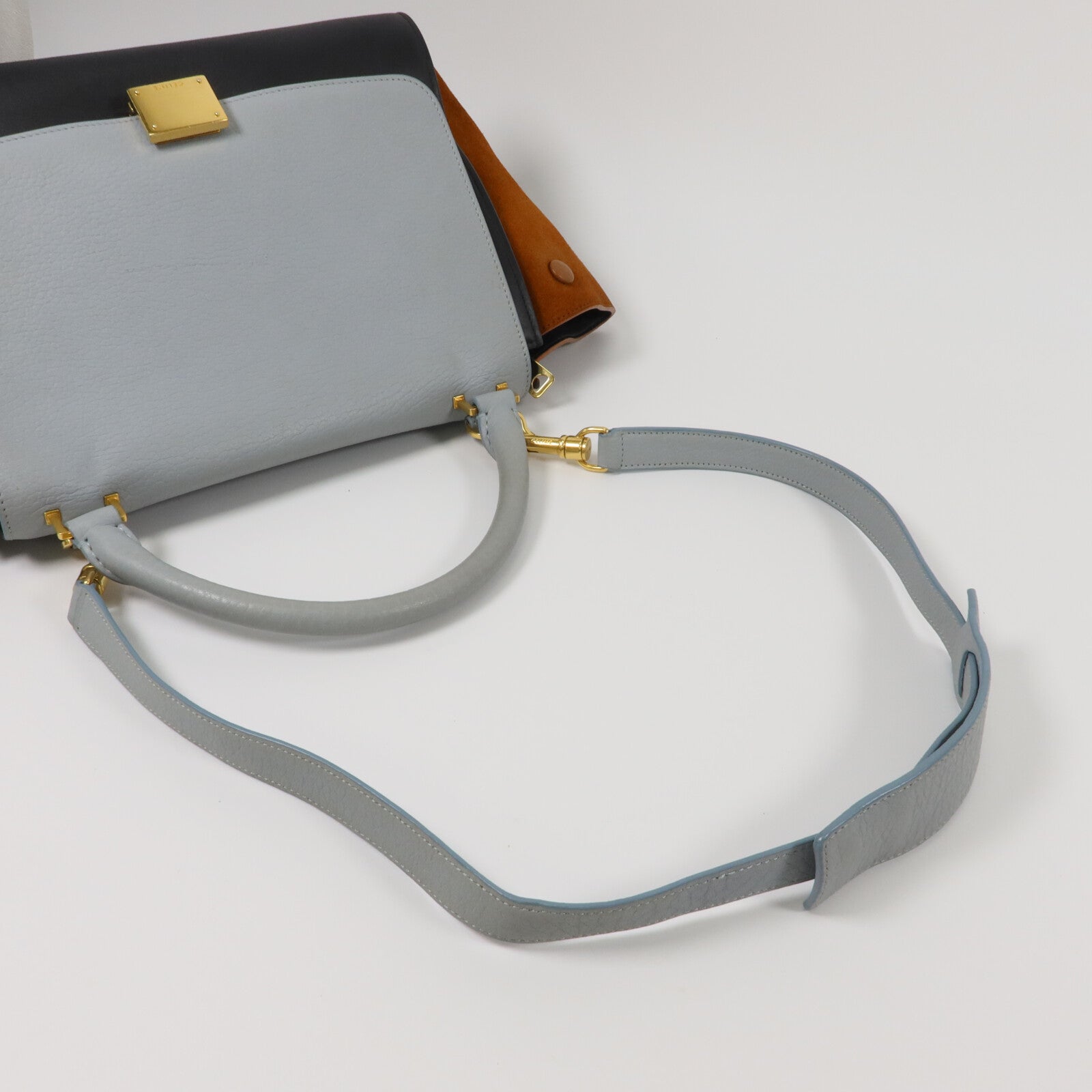 CELINE 牛皮皮革Trapeze Small手挽肩背兩用袋