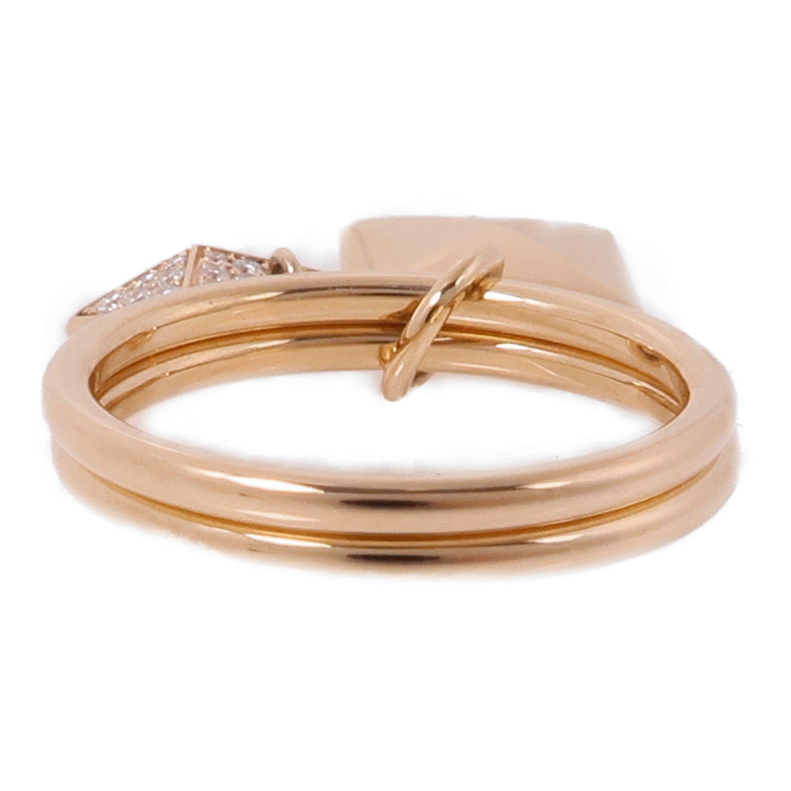 HERMES 18K玫瑰金Clopud'H Ring戒指Hermes#53US#8.5