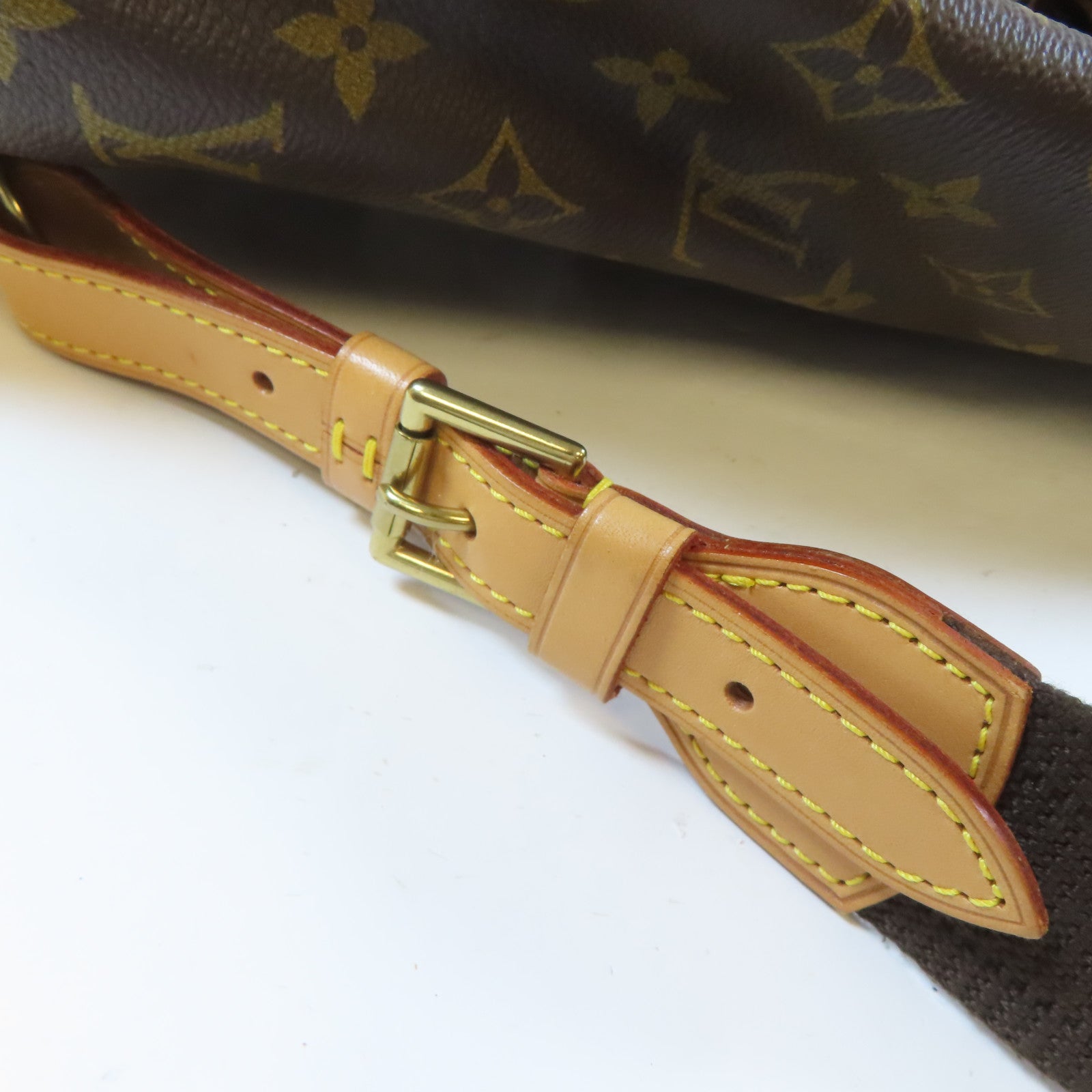 LOUIS VUITTON Monogram Montsouris GM金扣背包啡色