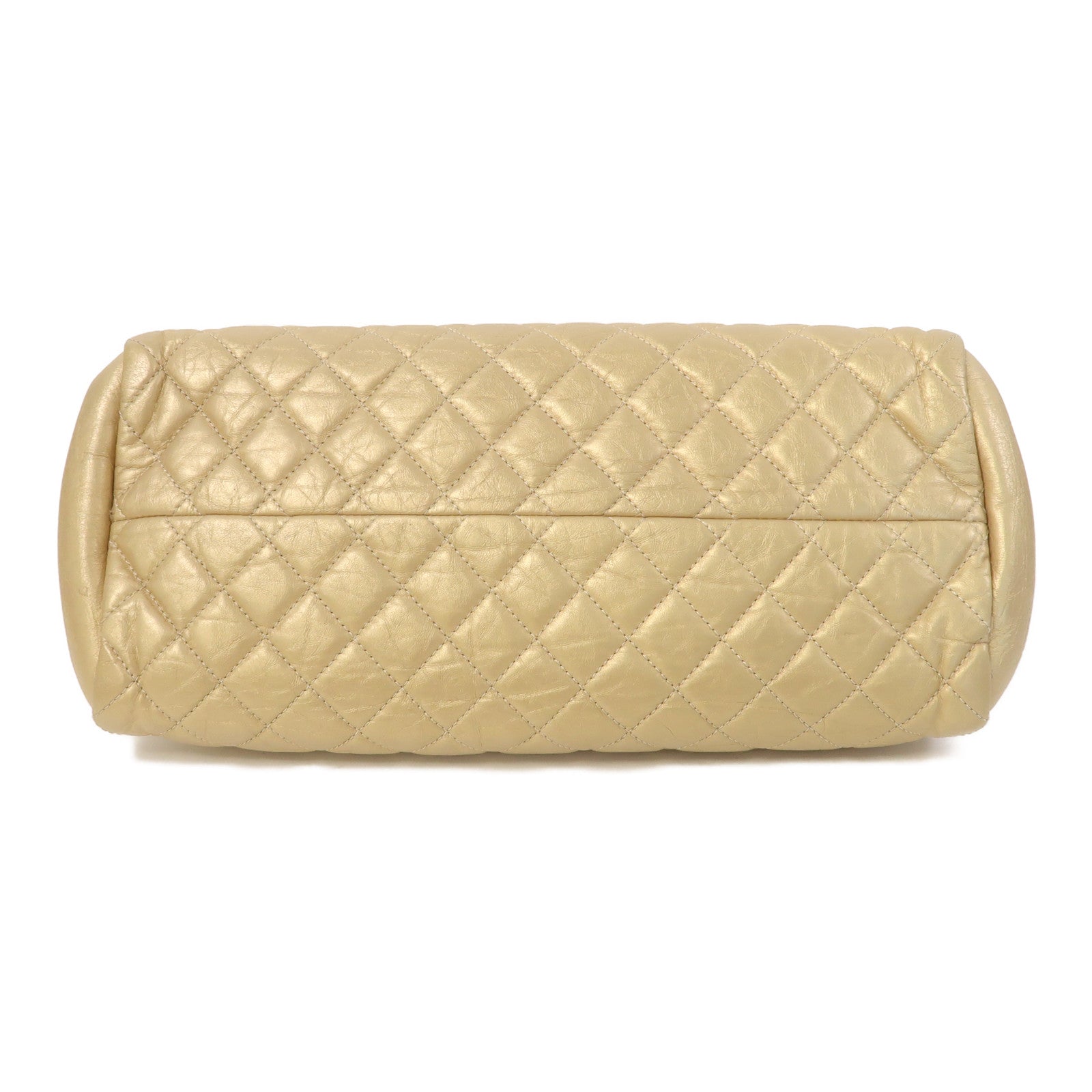 CHANEL 【激減優惠】菱格皮革Chain Shoulder金扣鏈帶肩背袋金色