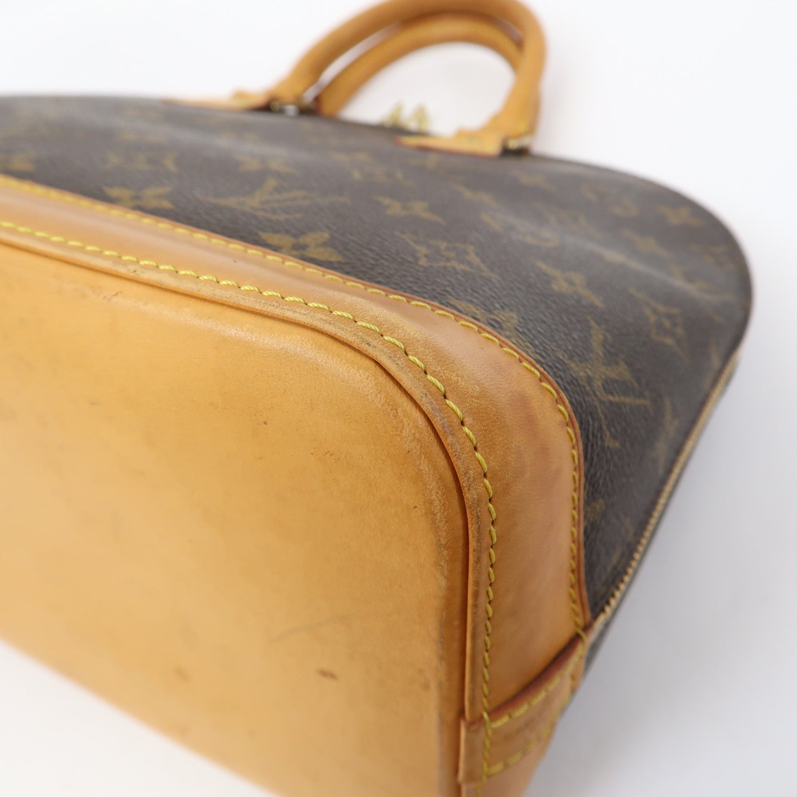 LOUIS VUITTON Monogram Alma PM金扣手挽袋啡色