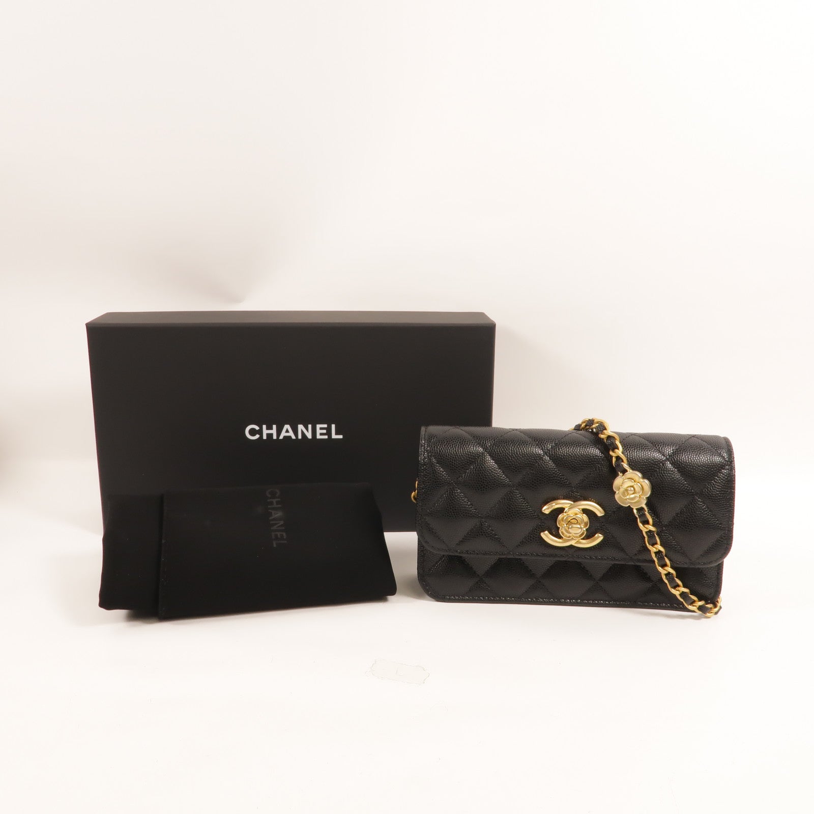 CHANEL 牛皮皮革Phone Holder With Chain肩背袋