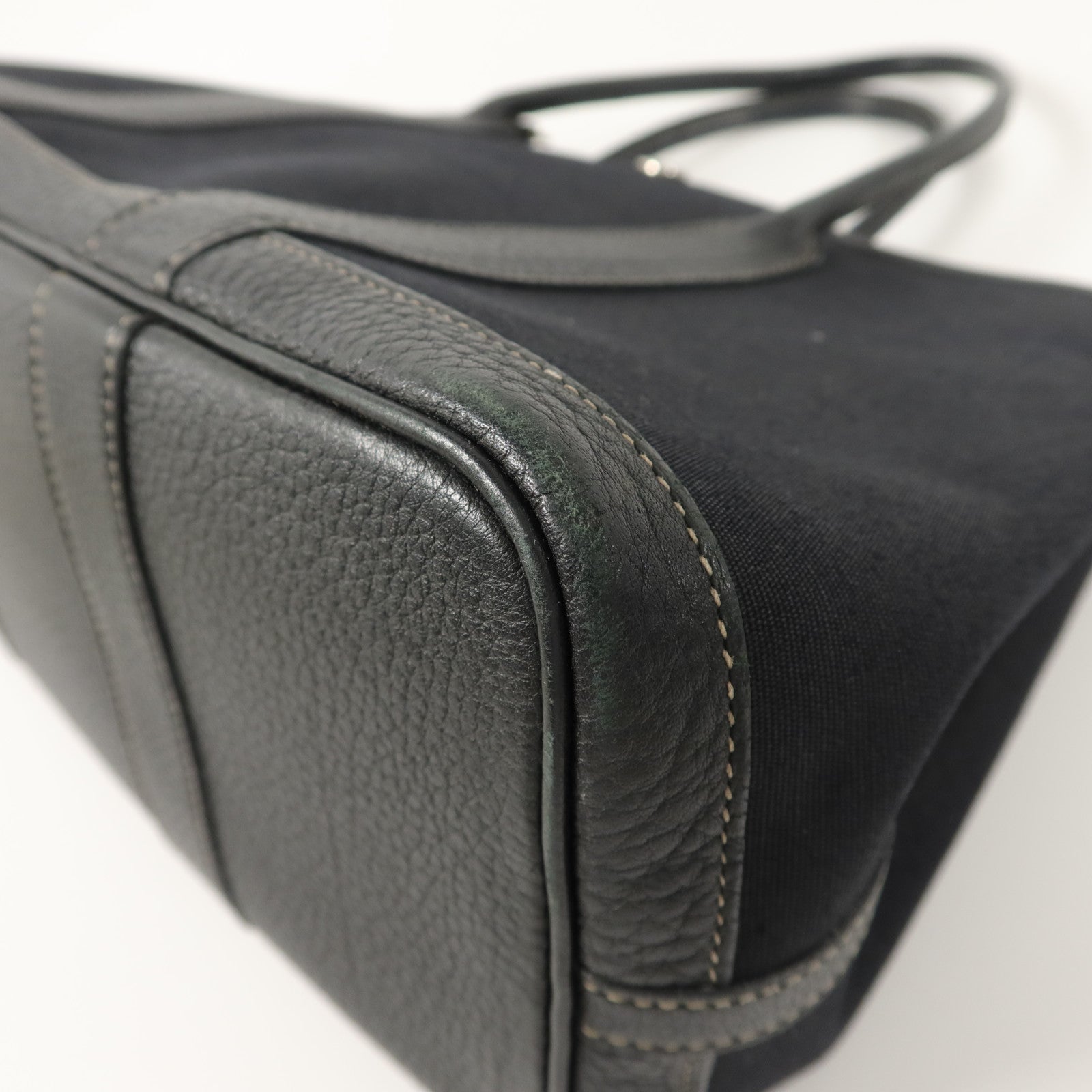 HERMES 帆布Garden Party PM手挽肩背兩用袋Noir