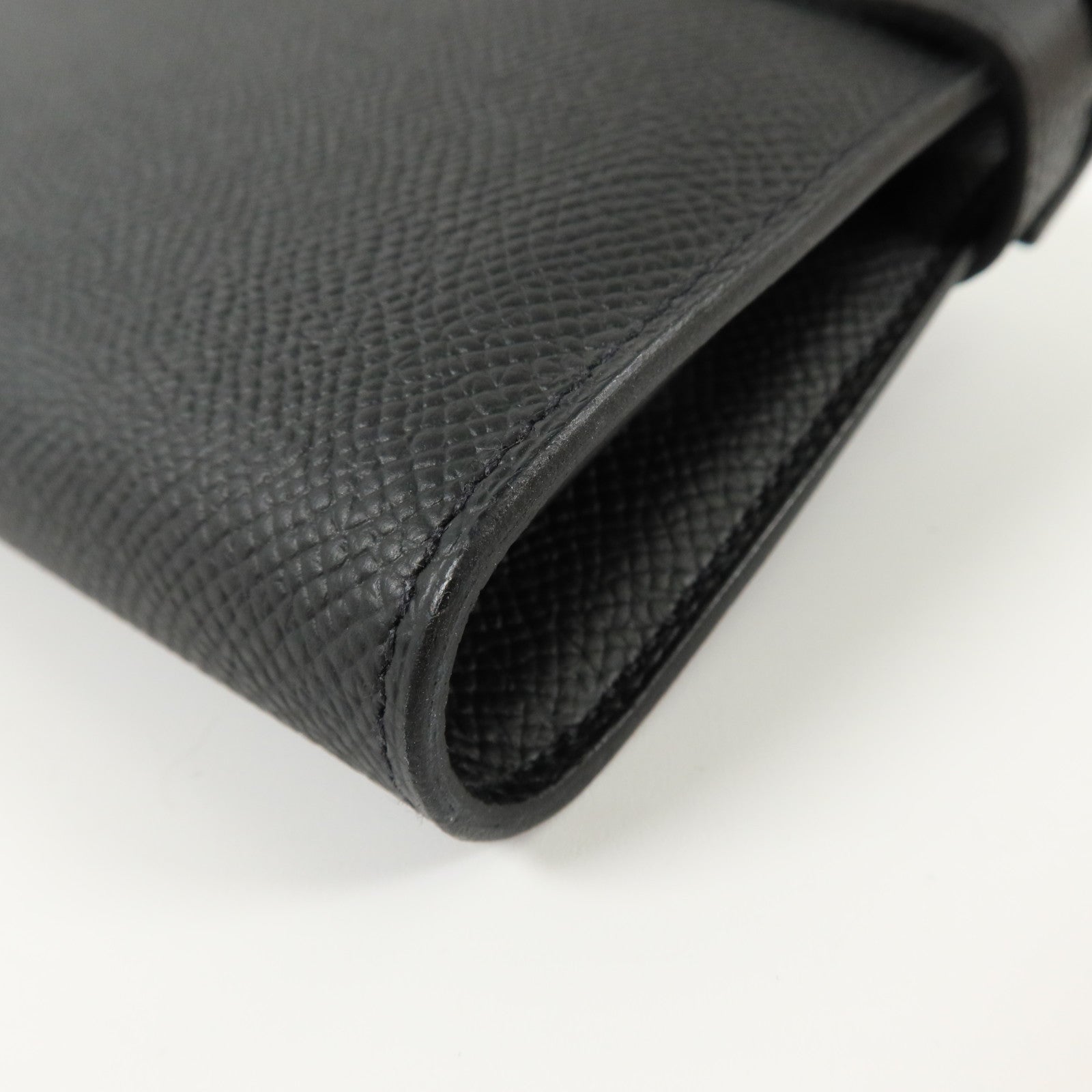 HERMES Epsom皮革Kelly Wallet金扣長錢包Noir