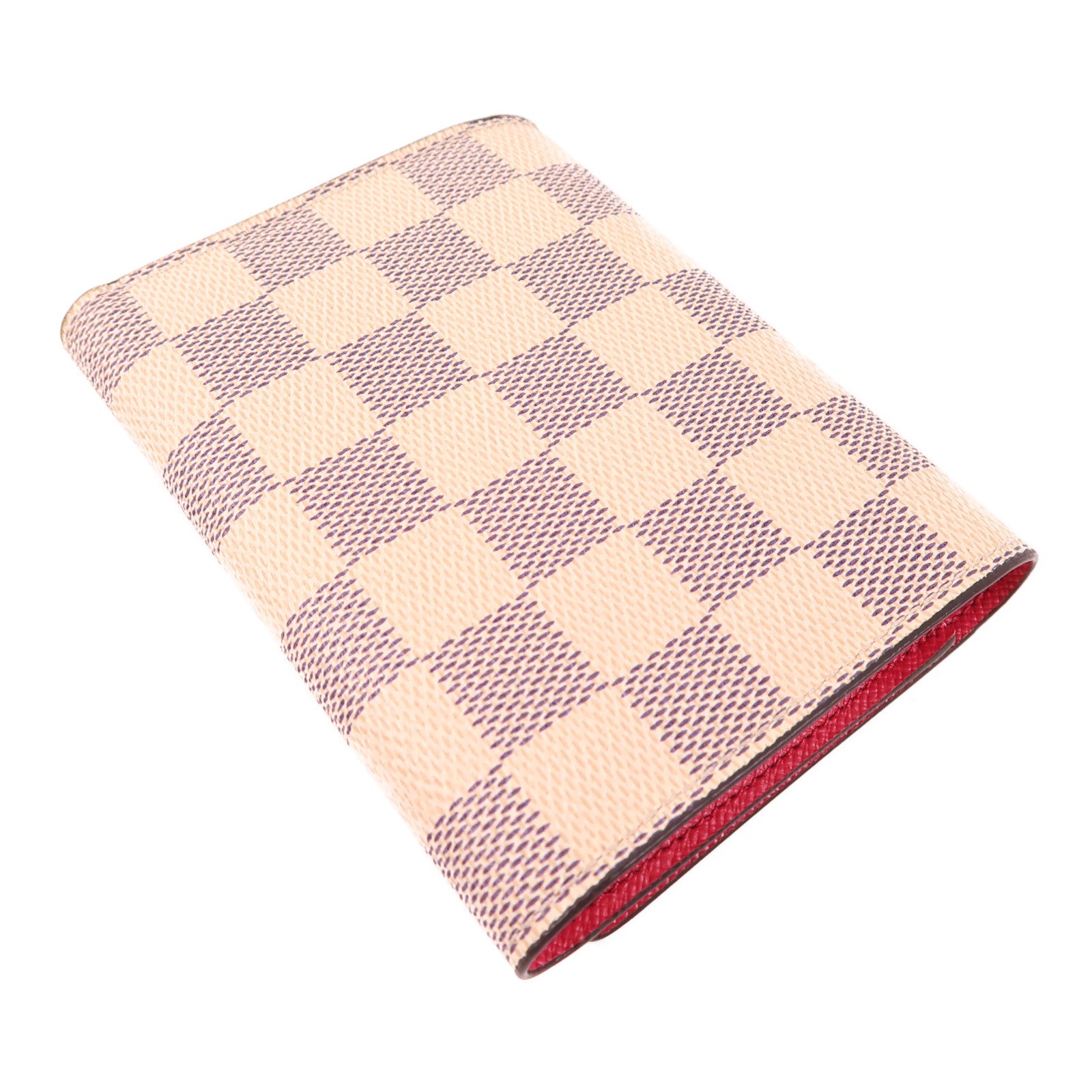 LOUIS VUITTON LV GHW Wallet N60059 Damier Azur White/Red