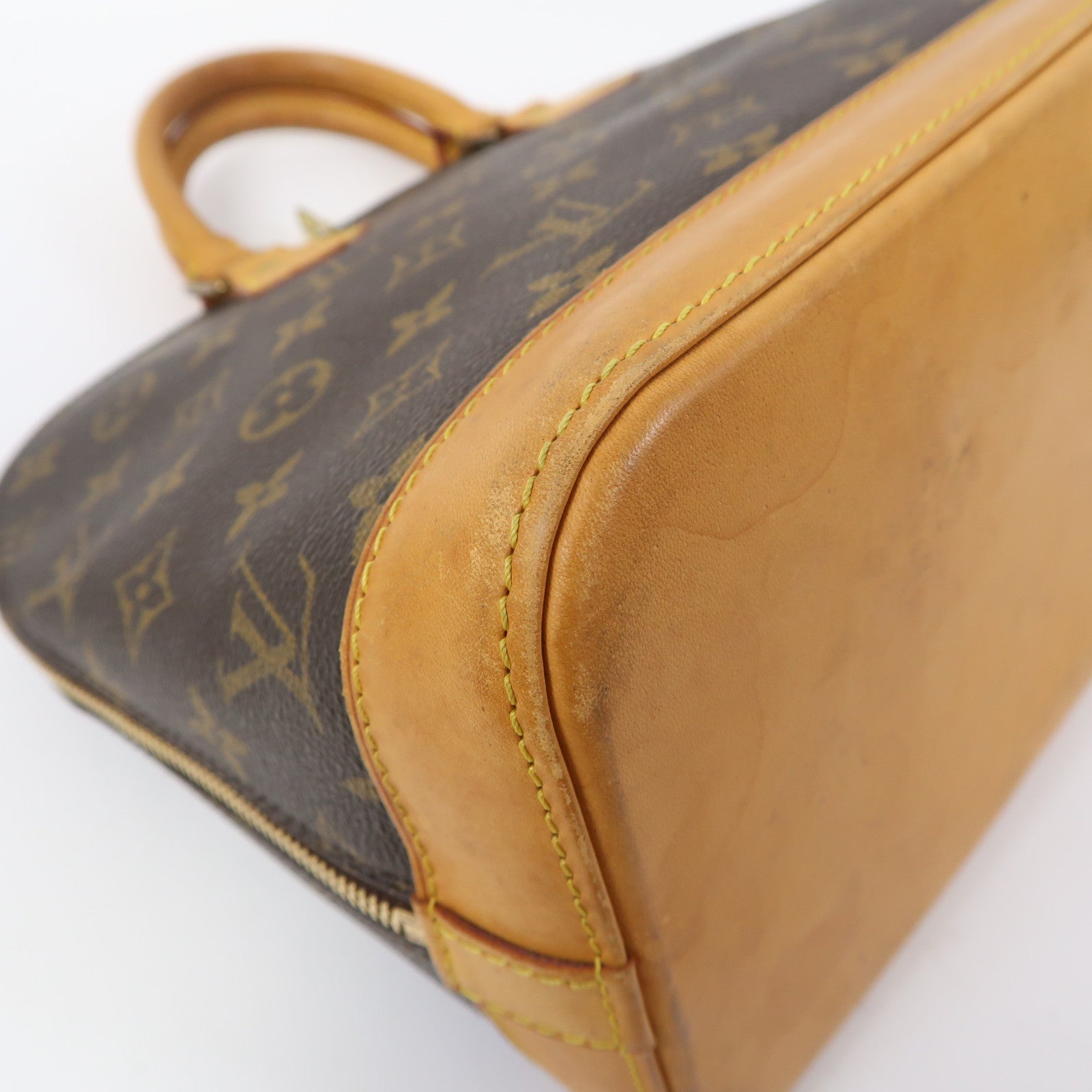LOUIS VUITTON Monogram Alma PM金扣手挽袋啡色