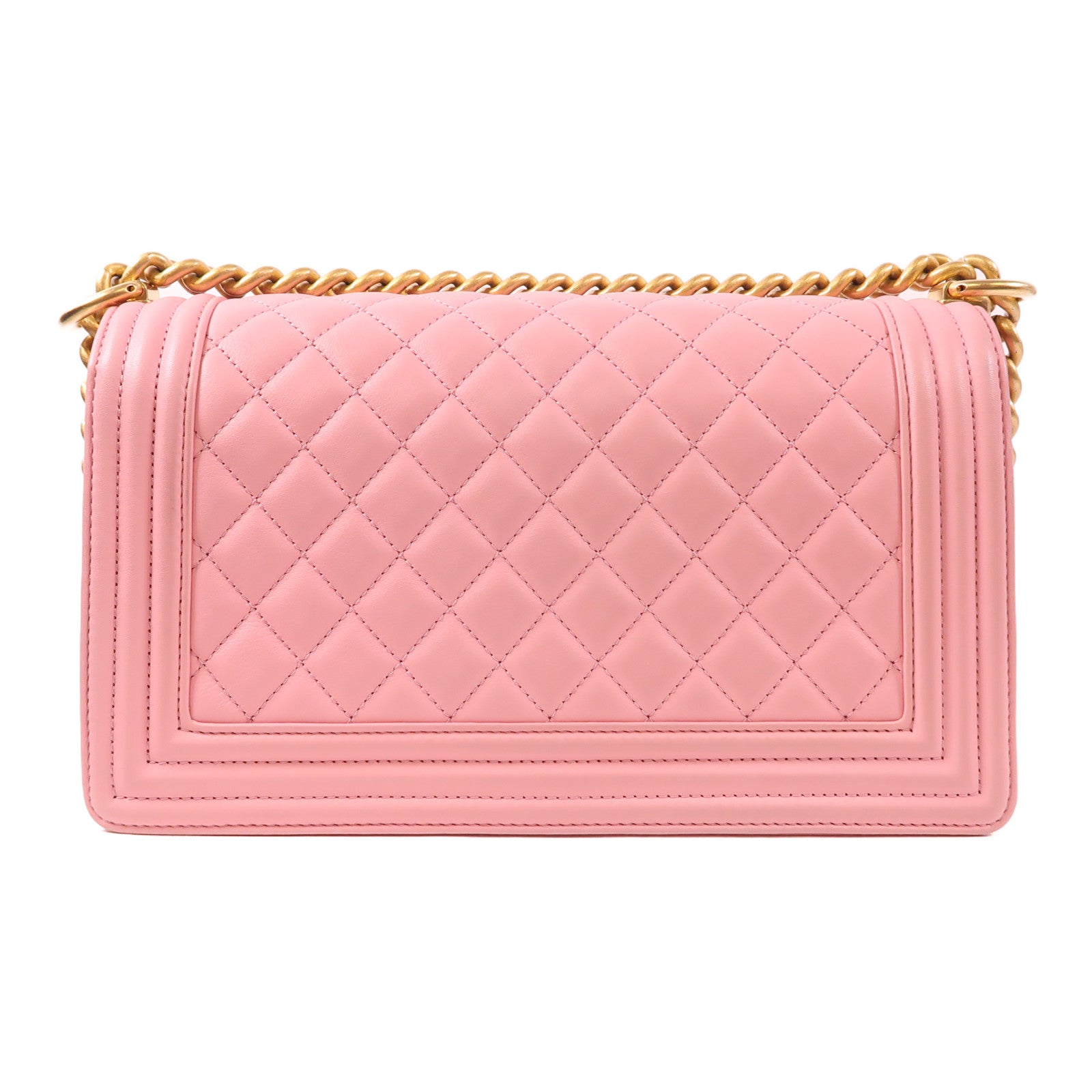 CHANEL 羊皮皮革Boy Chanel金扣肩背袋