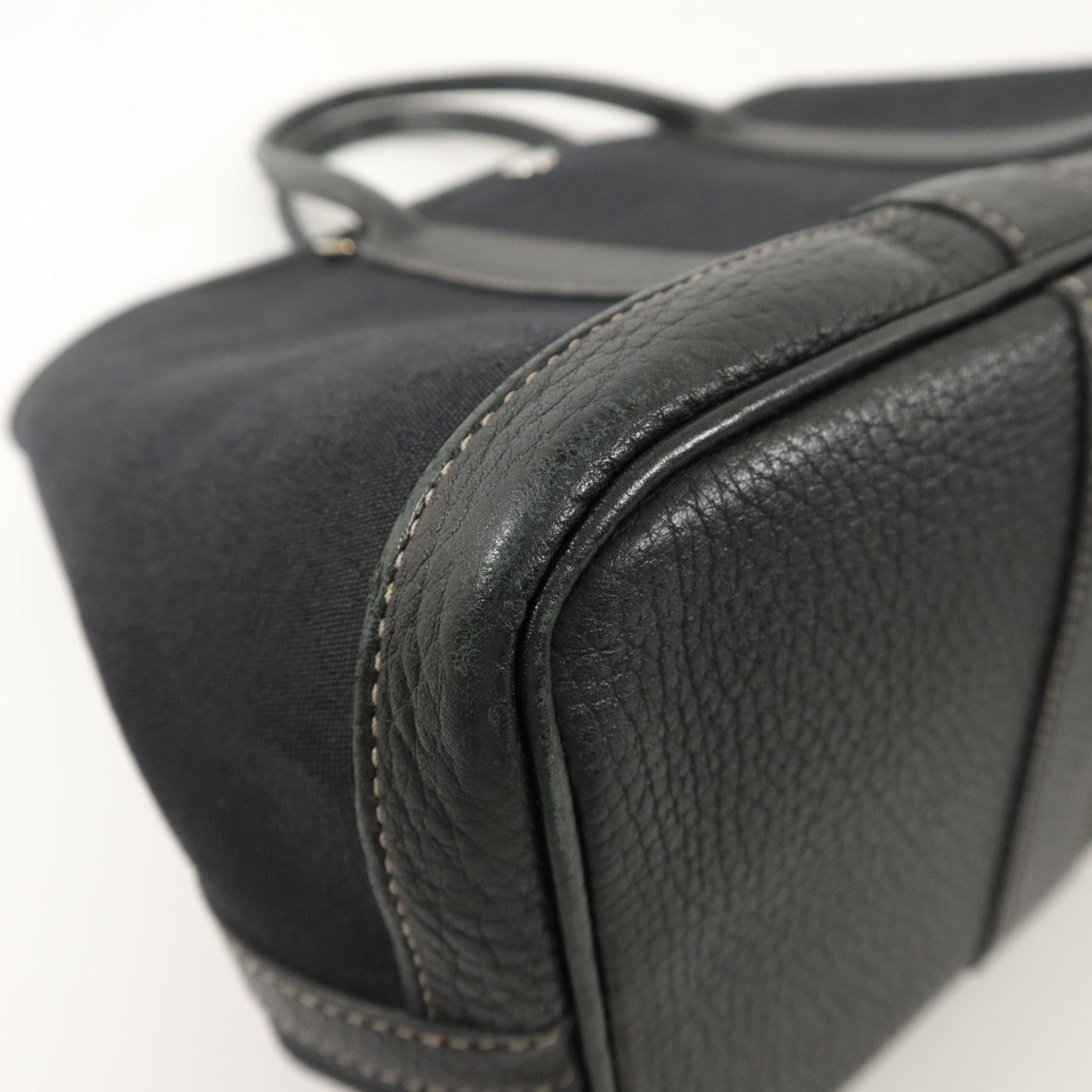 HERMES 帆布Garden Party PM手挽肩背兩用袋Noir