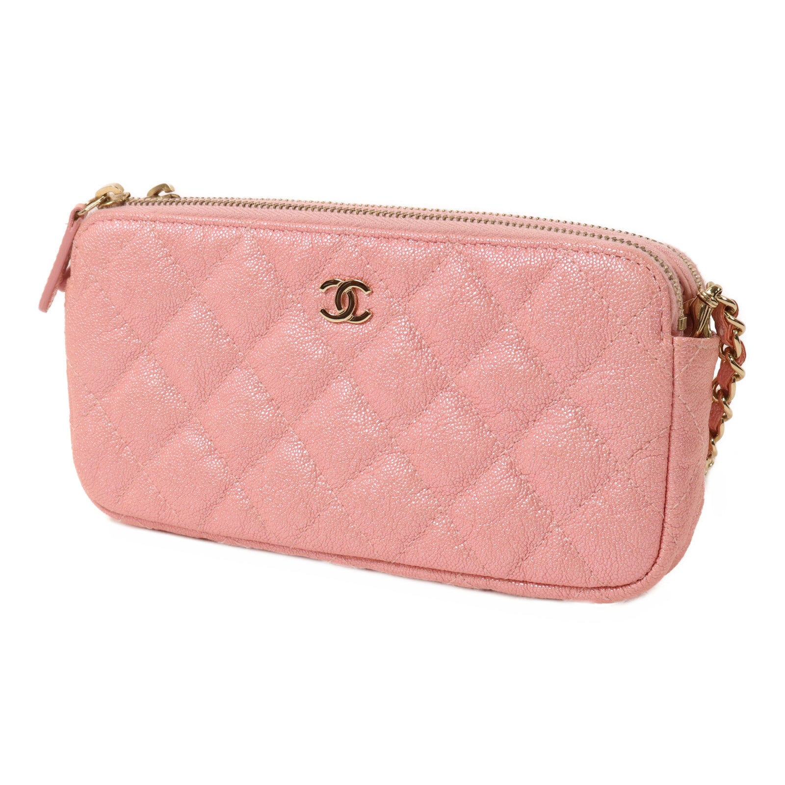 CHANEL 牛皮皮革Chain Shoulder鏈帶肩背袋