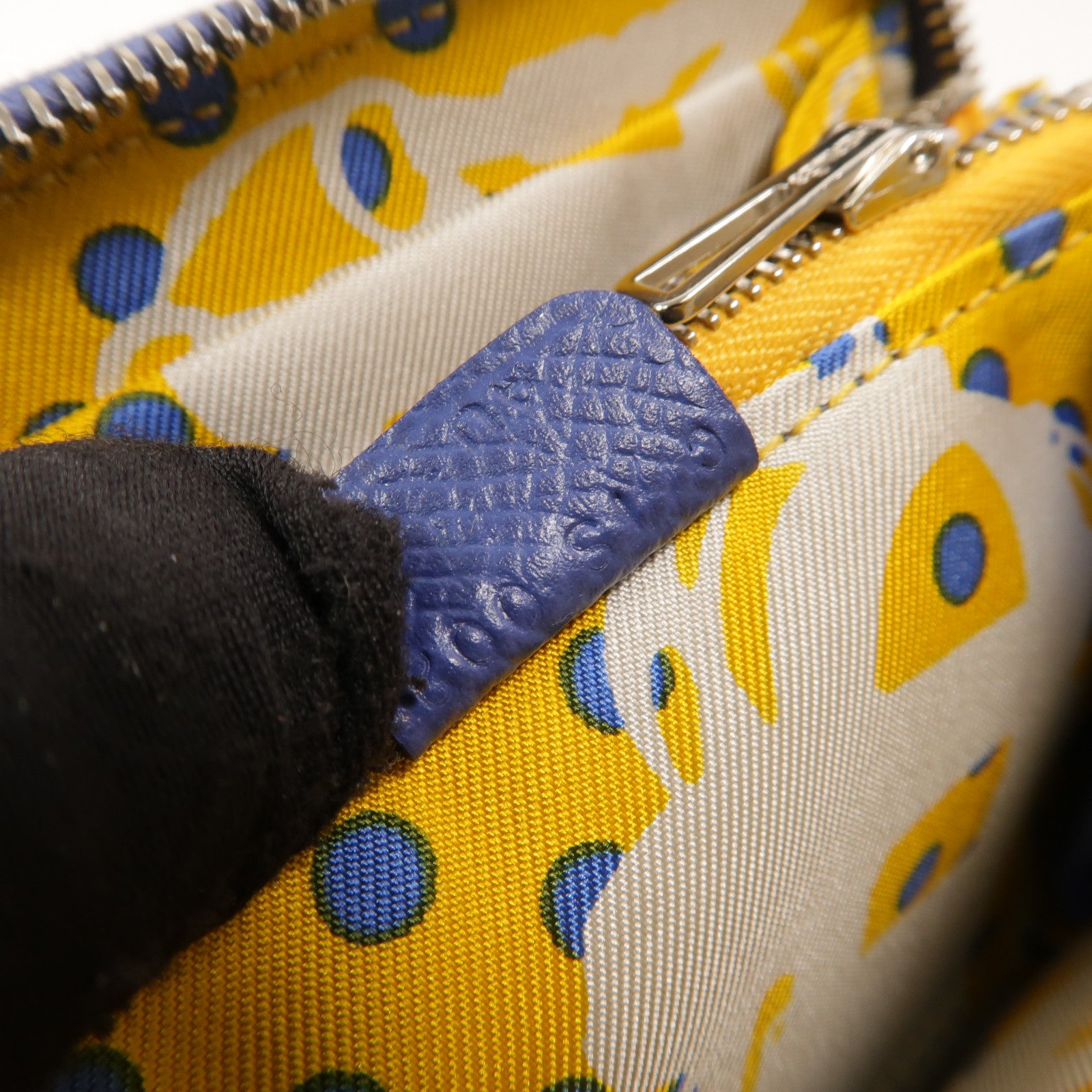 HERMES Epsom皮革Silk In Compact Wallet錢包Bleu Brighton