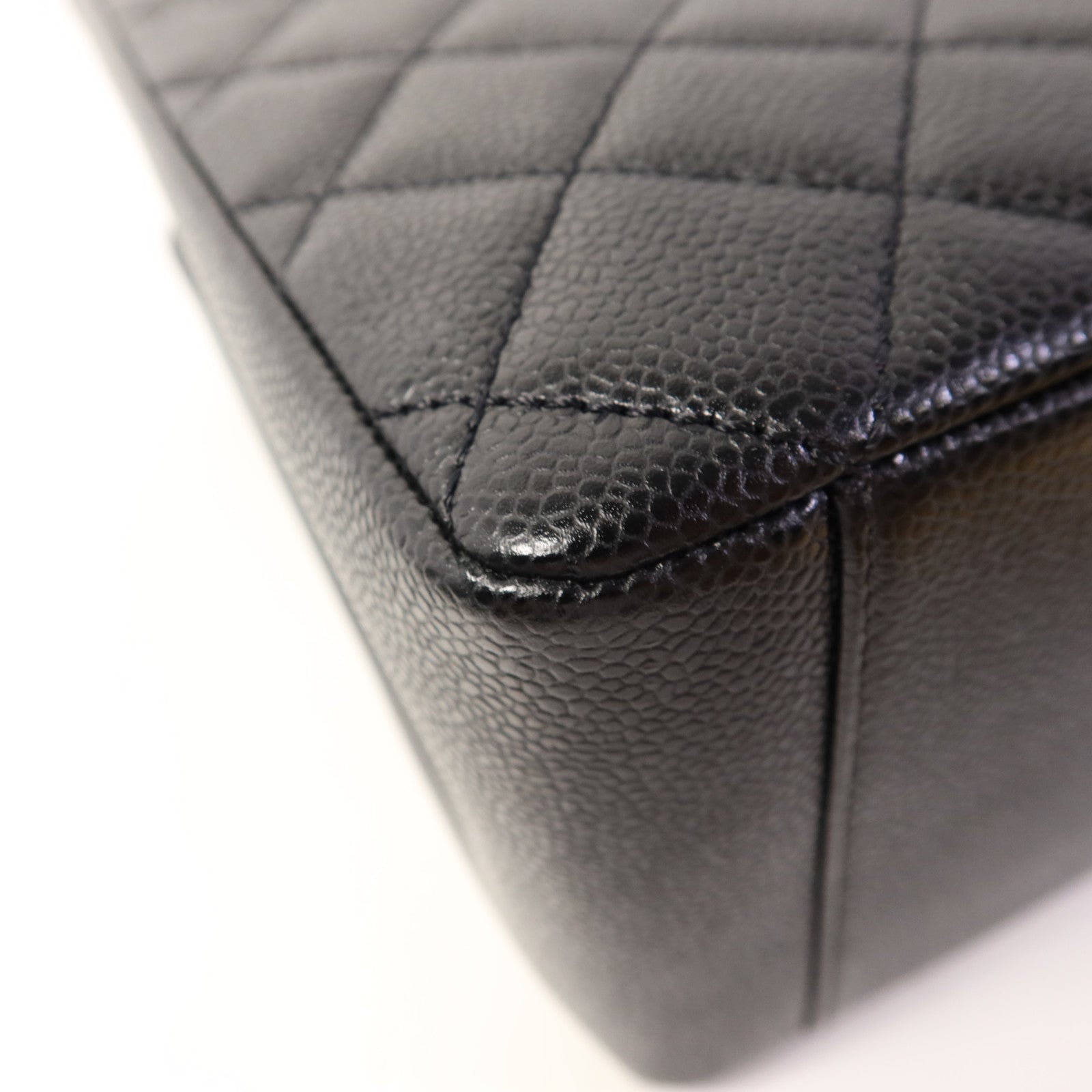CHANEL 牛皮皮革GST Grand Shopping Tote Bag銀扣鏈帶肩背袋
