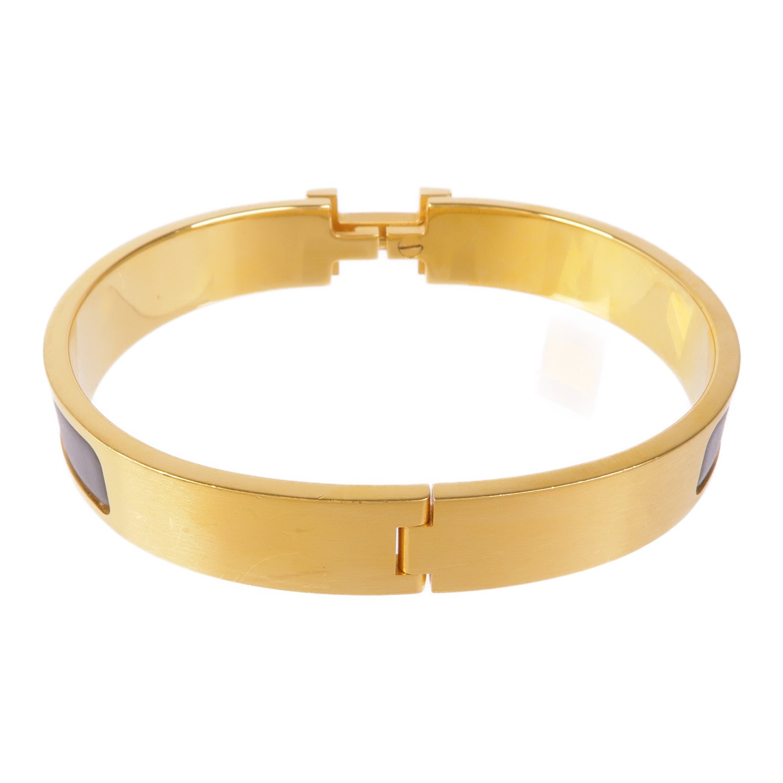 HERMES 金屬Clic-H手鐲Gold/Black