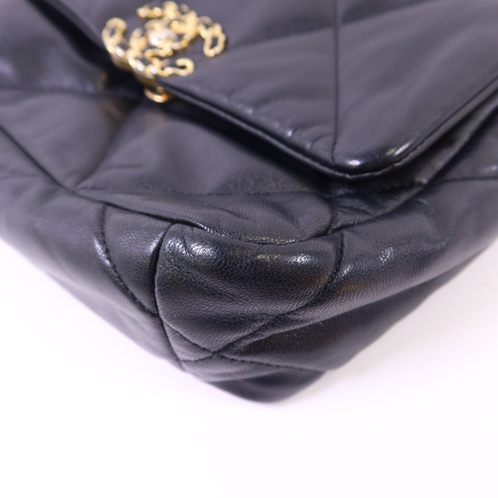 CHANEL 【激減優惠】羊皮皮革Classic 19 Small鏈帶肩背袋