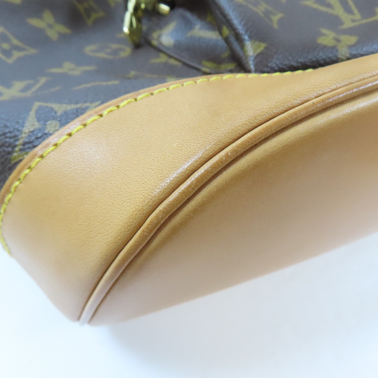 LOUIS VUITTON Monogram Montsouris GM金扣背包啡色
