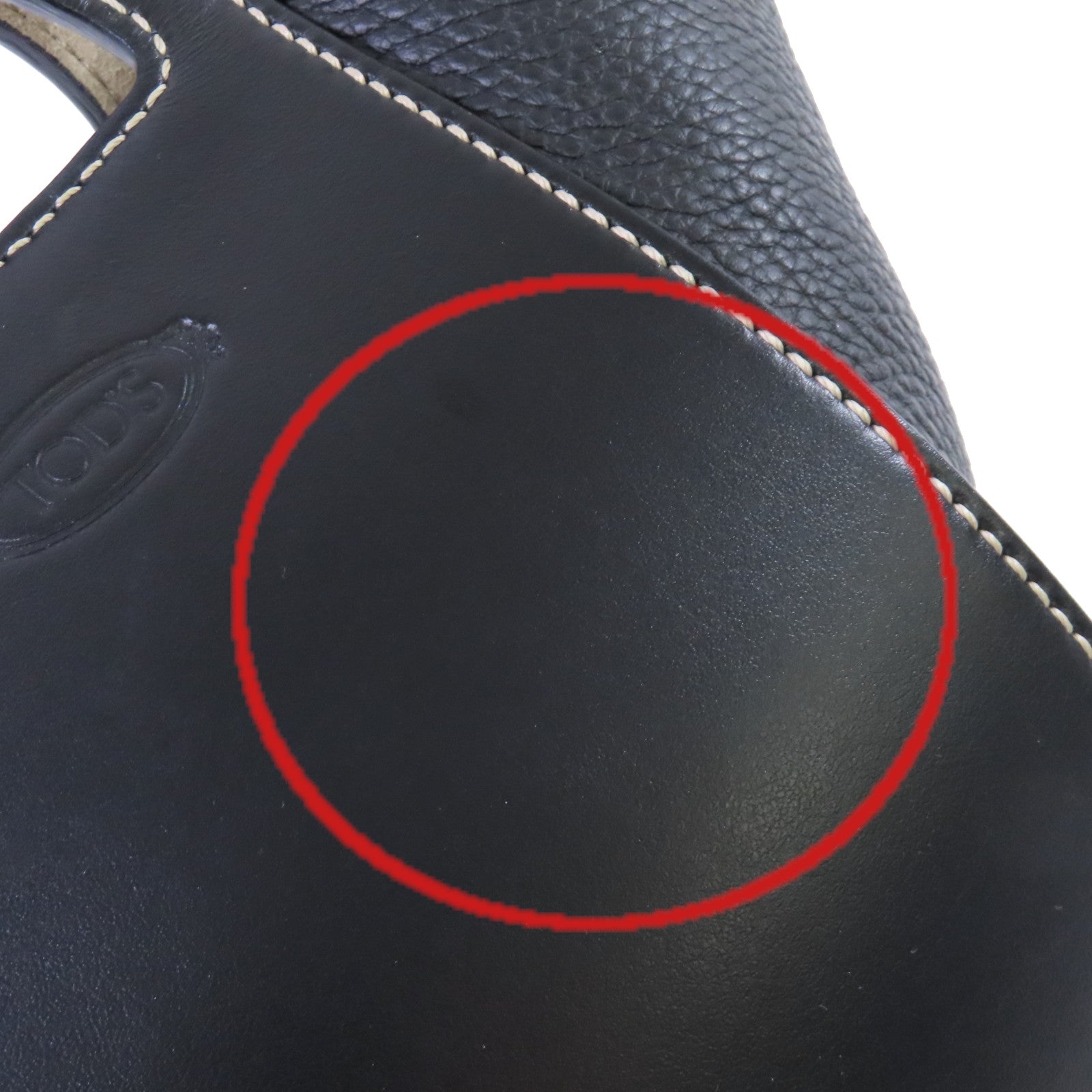 TOD'S 【激減優惠】牛皮皮革2Way Shoulder Bag銀扣手挽肩背兩用袋黑色