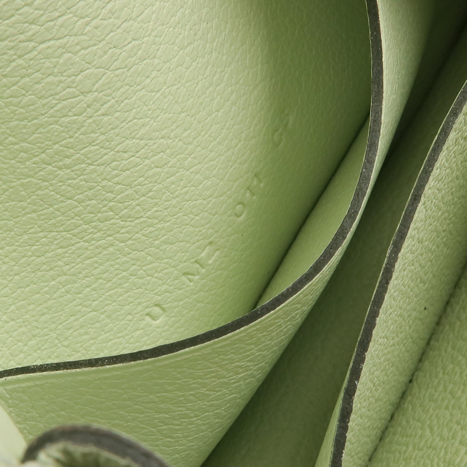 HERMES 【激減優惠】Evercolor皮革Constance Slim Wallet銀扣錢包Vert Fizz