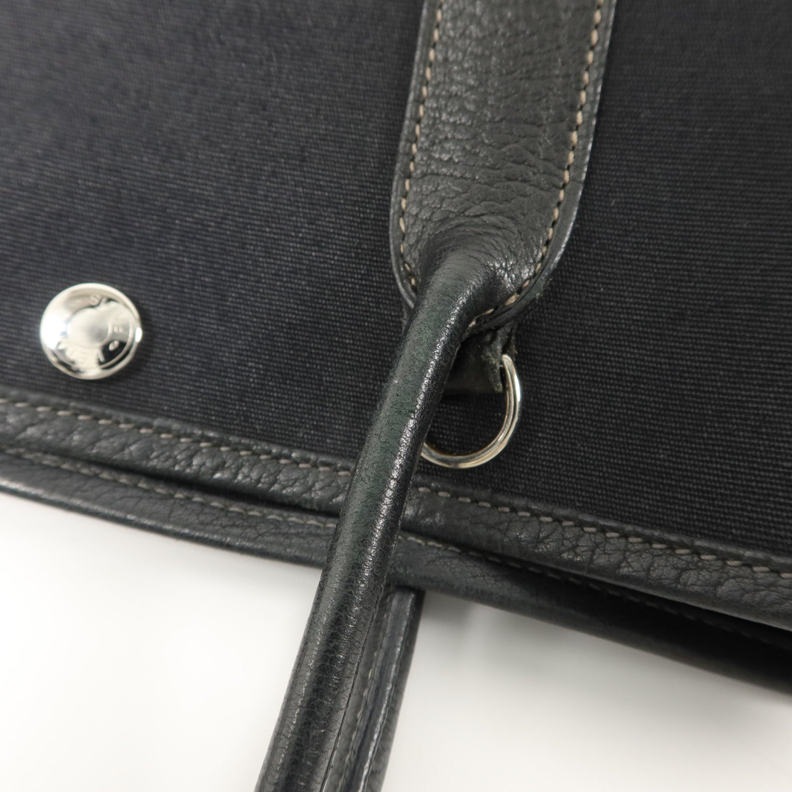 HERMES 帆布Garden Party PM手挽肩背兩用袋Noir