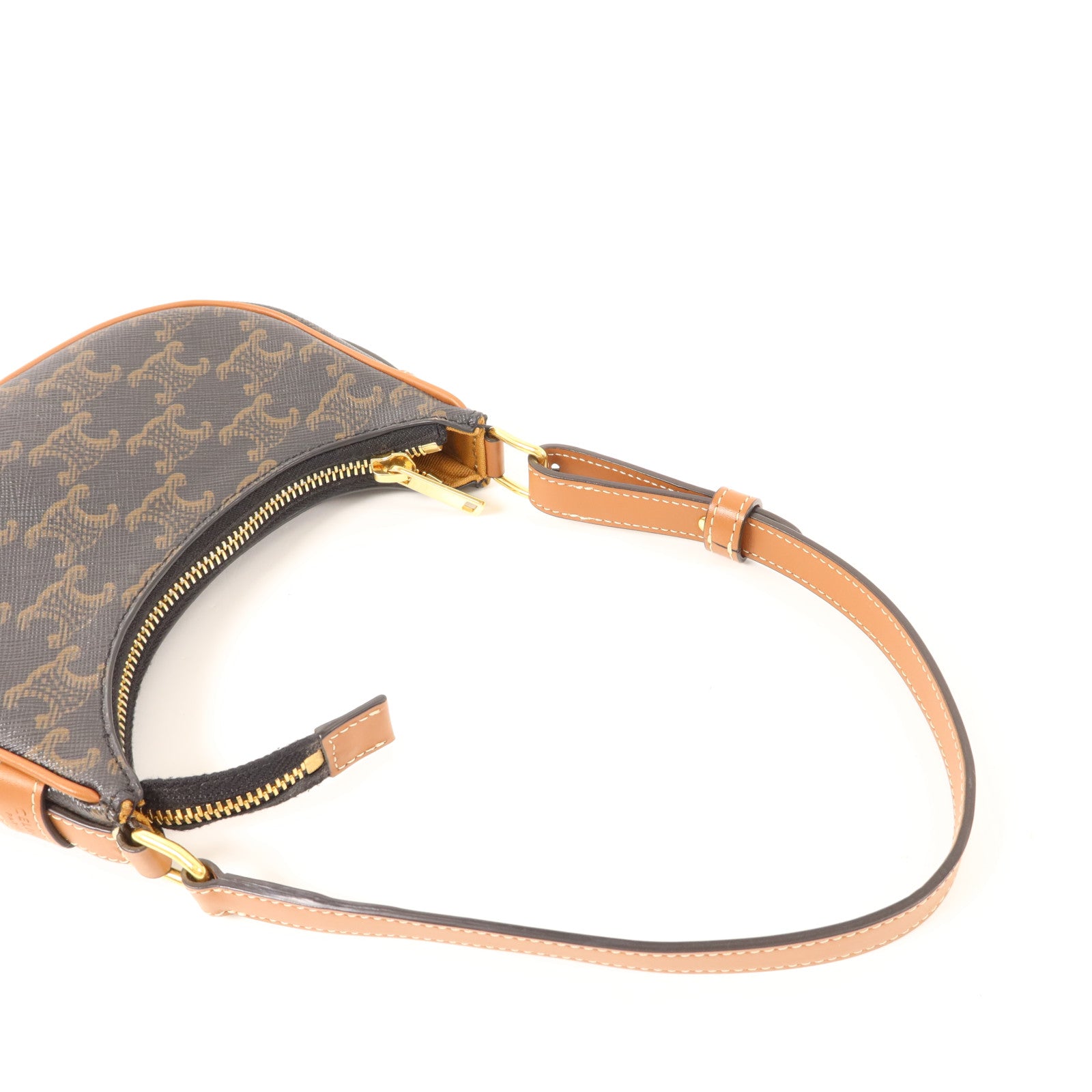 CELINE 塗層帆布Ava Mini金扣手挽袋