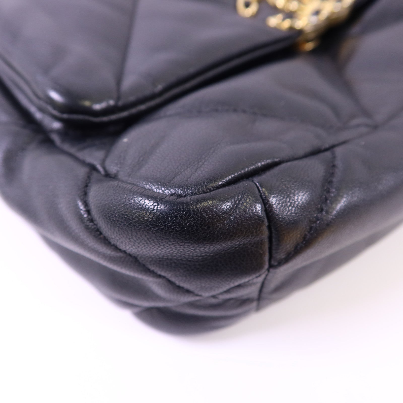 CHANEL 【激減優惠】羊皮皮革Classic 19 Small鏈帶肩背袋