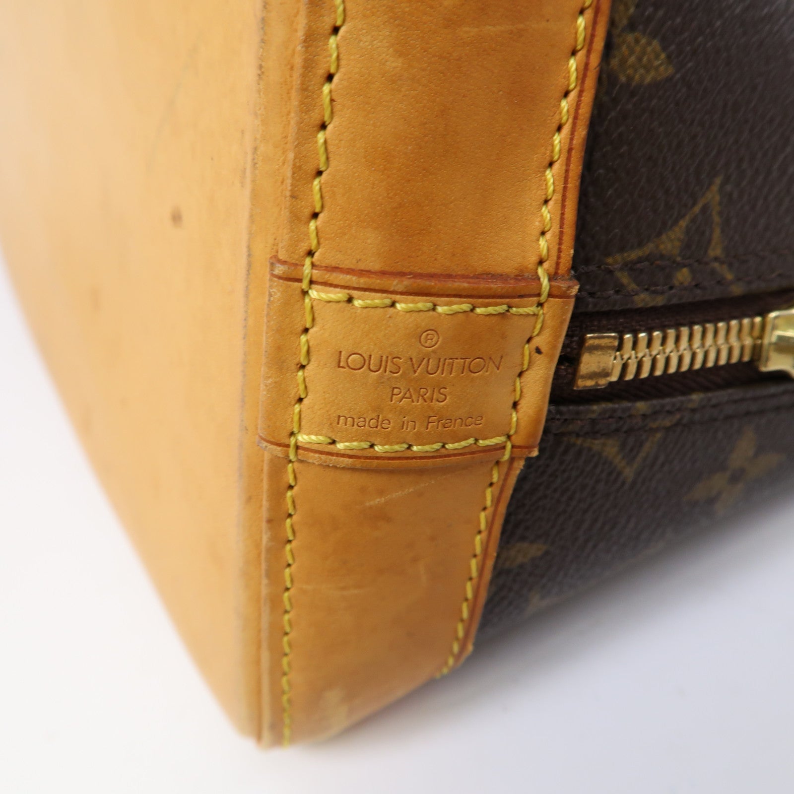 LOUIS VUITTON Monogram Alma PM金扣手挽袋啡色