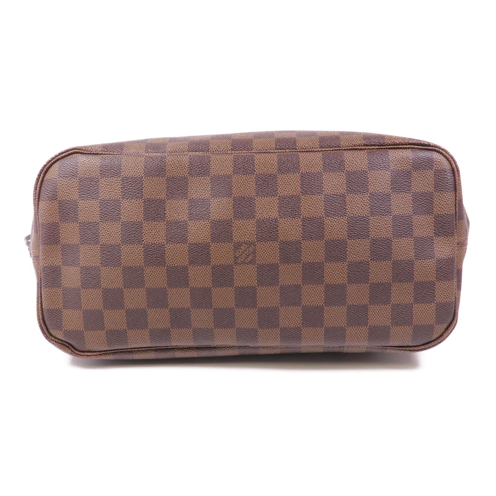 LOUIS VUITTON Damier Neverfull MM金扣手挽袋