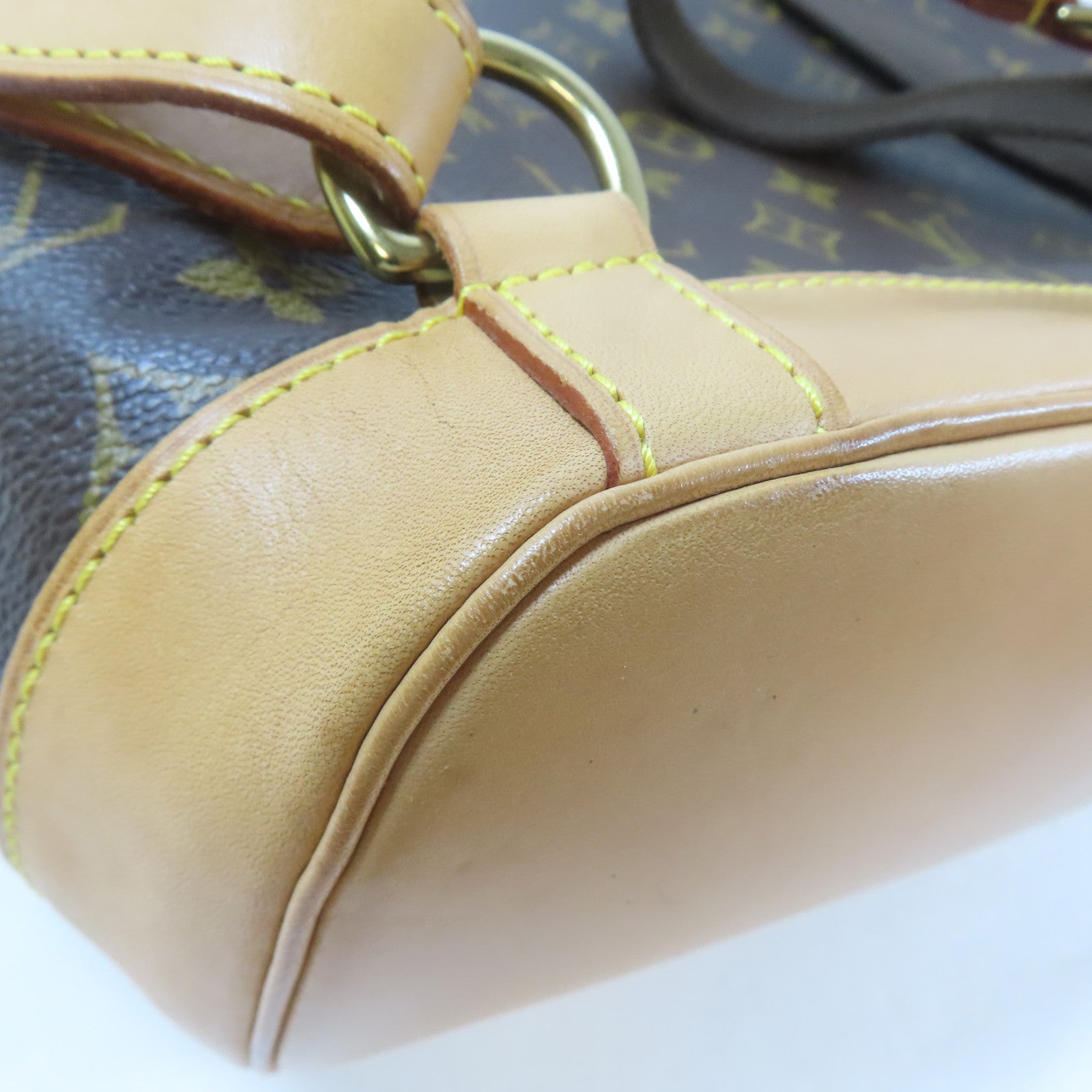 LOUIS VUITTON Monogram Montsouris GM金扣背包啡色