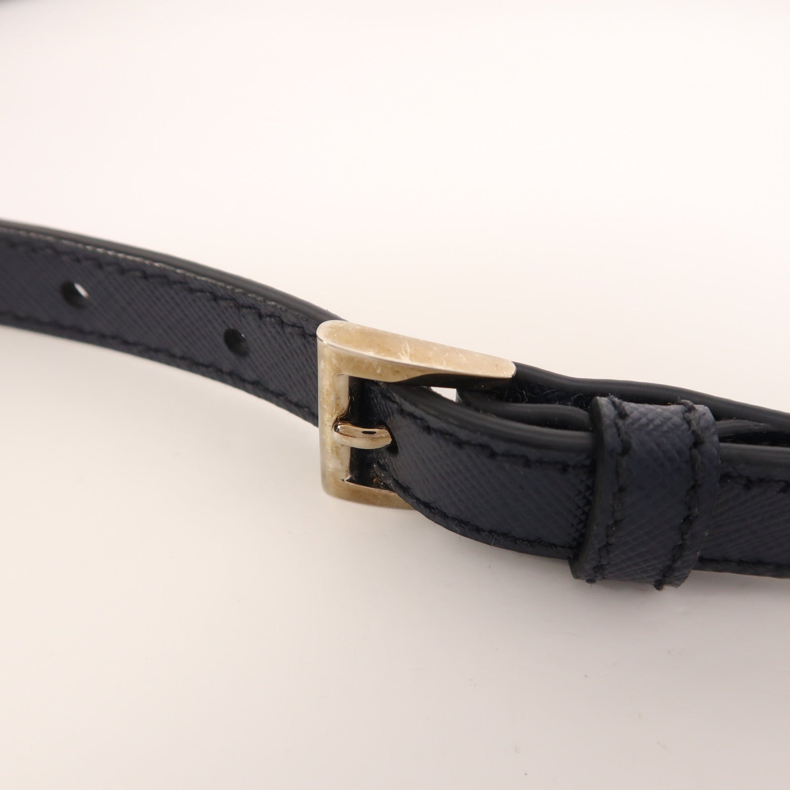 PRADA 尼龍/牛皮皮革2 Way Shoulder銀扣手挽肩背兩用袋