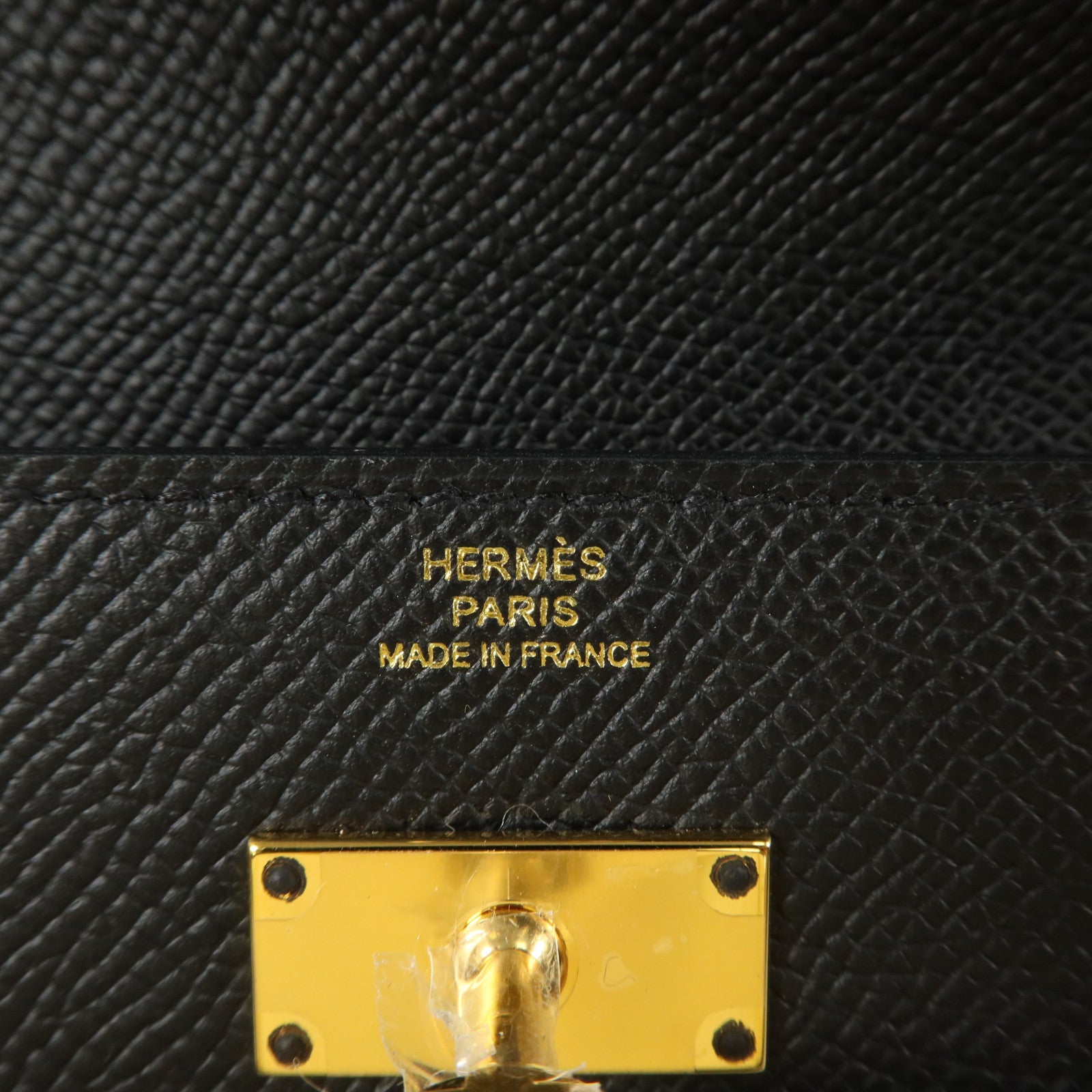 HERMES Epsom皮革Kelly Wallet金扣長錢包Noir