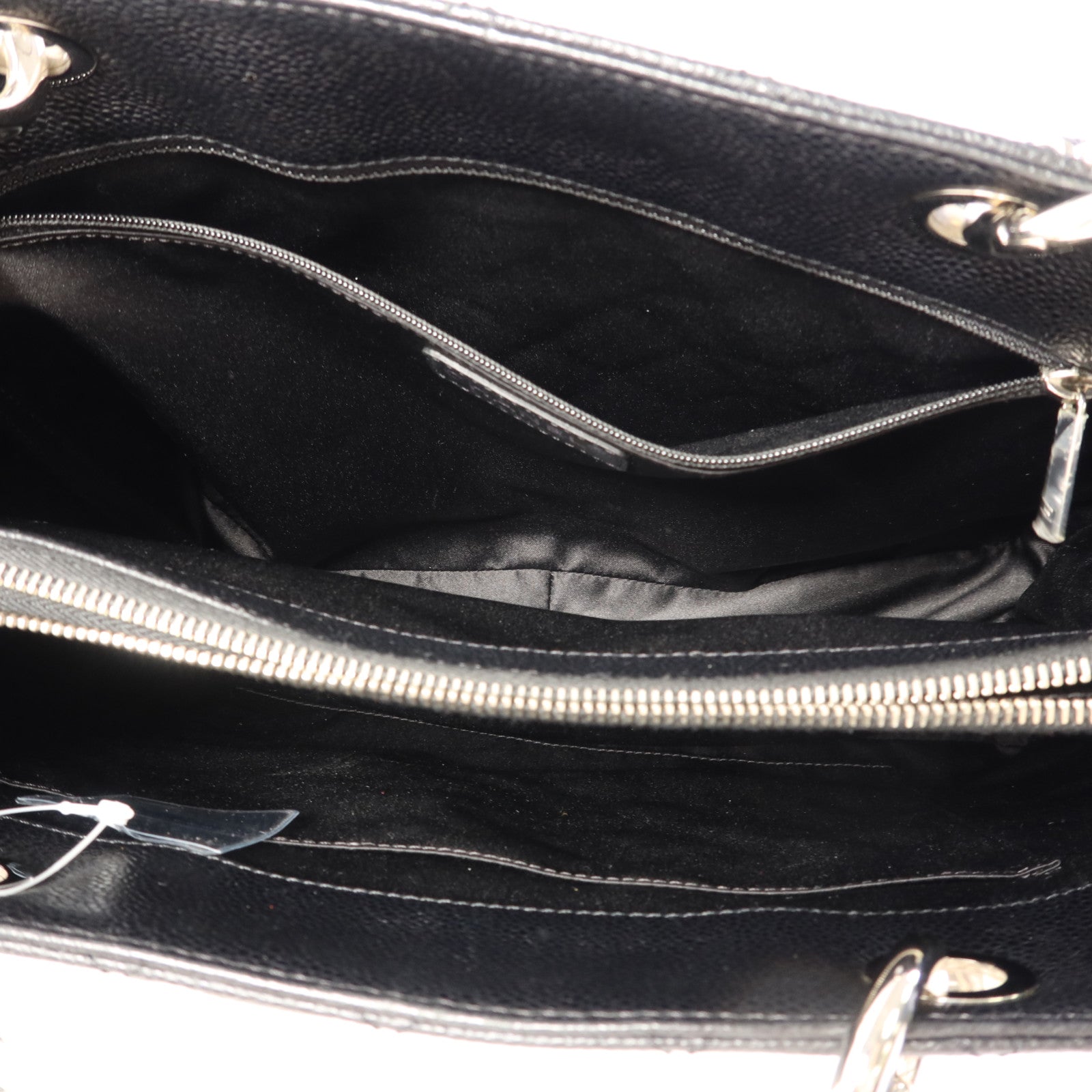CHANEL 牛皮皮革GST Grand Shopping Tote Bag銀扣鏈帶肩背袋