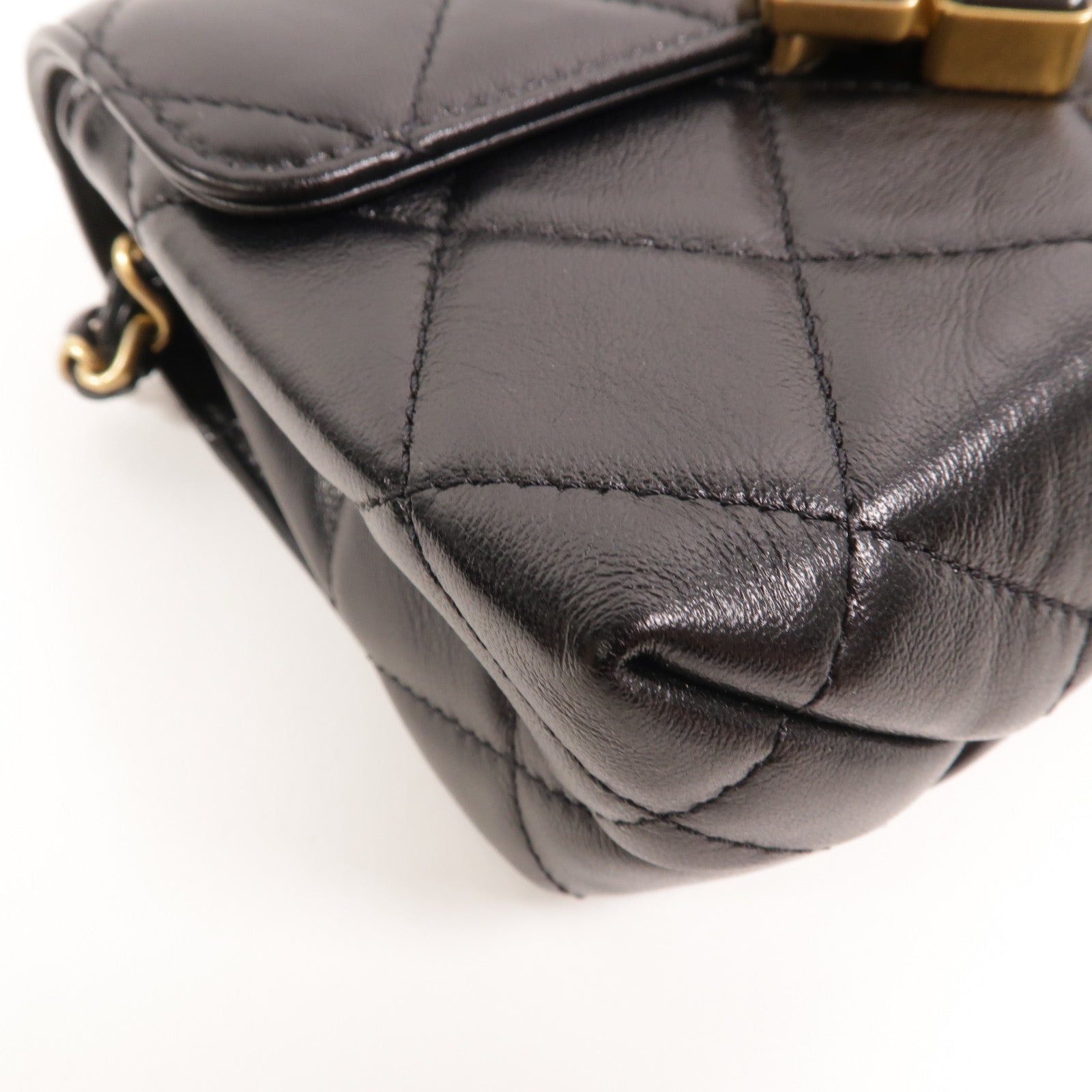 CHANEL 牛皮皮革Chain Shoulder鏈帶肩背袋