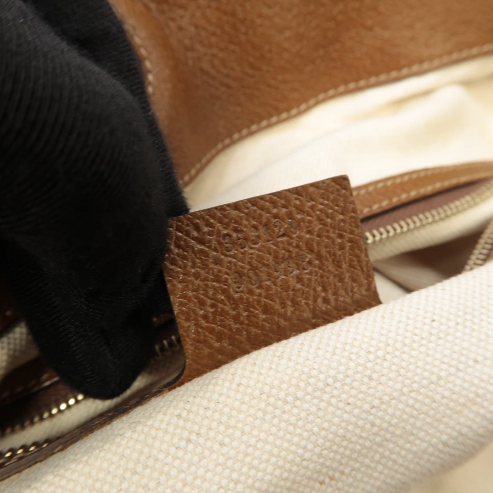 GUCCI 【激減優惠】帆布2way Shoulder Bag金扣手挽肩背兩用袋棕色