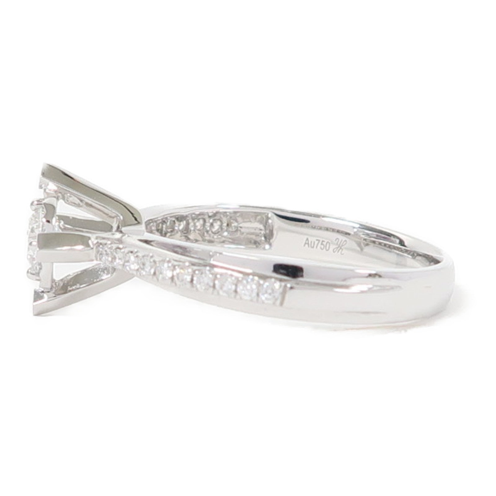 JEWELRY 【激減優惠】18K白金Ring 0.191ct鑽石/0.100ct鑽石戒指US#5.75