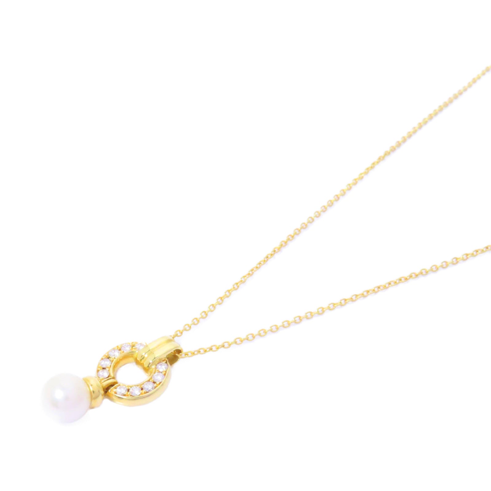 TIFFANY＆CO 【激減優惠】18K黃金Door Knock Necklace珍珠/鑽石項鍊