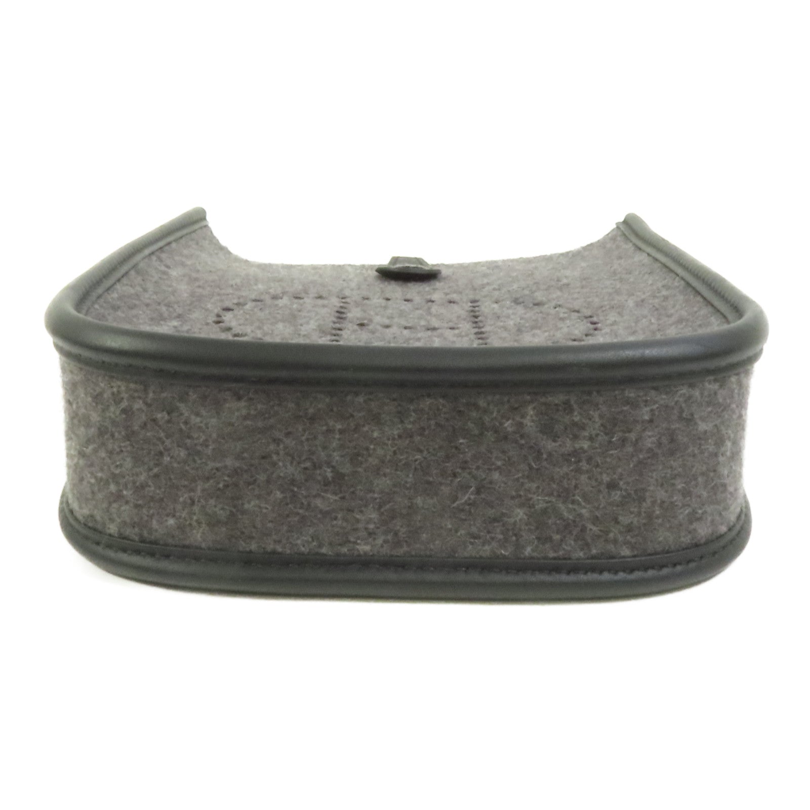 HERMES 羊毛Evelyne TPM銀扣肩背袋Grey
