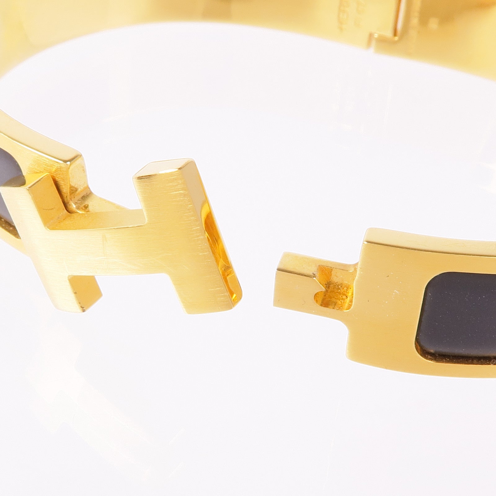 HERMES 金屬Clic-H手鐲Gold/Black