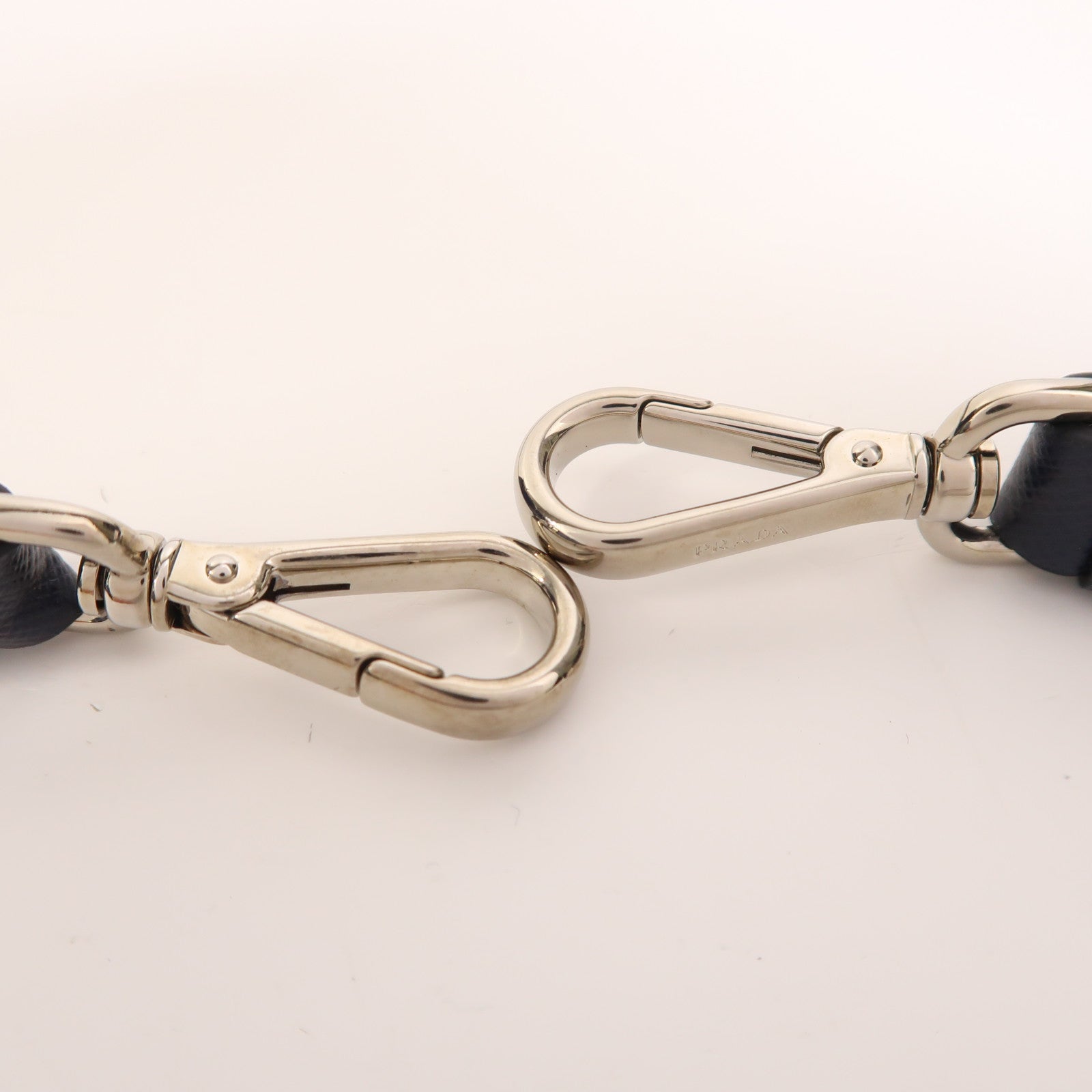 PRADA 尼龍/牛皮皮革2 Way Shoulder銀扣手挽肩背兩用袋